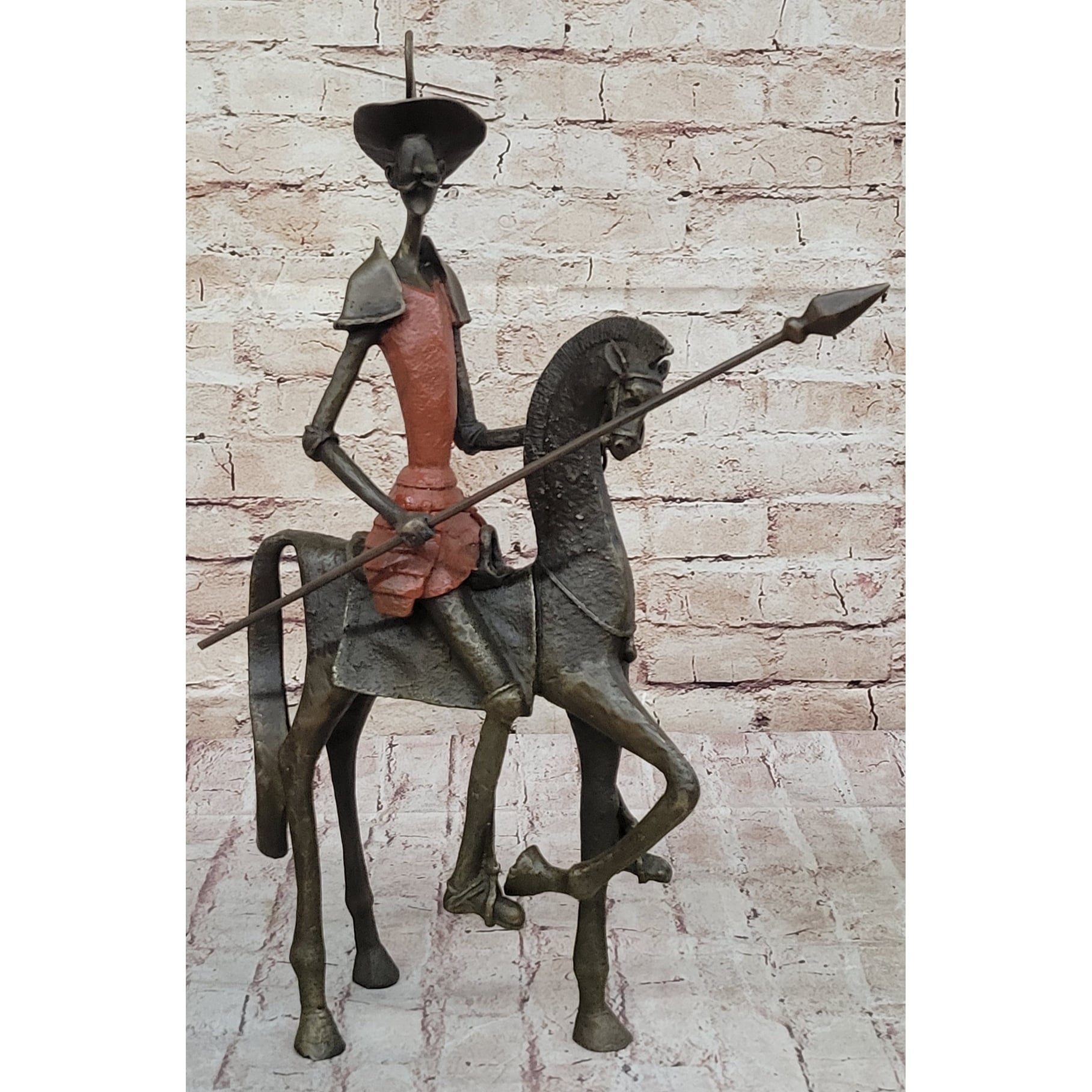 Hand Made Don Quixote Signed Artwork By Salvador Dali Abstract Modern Art Figure