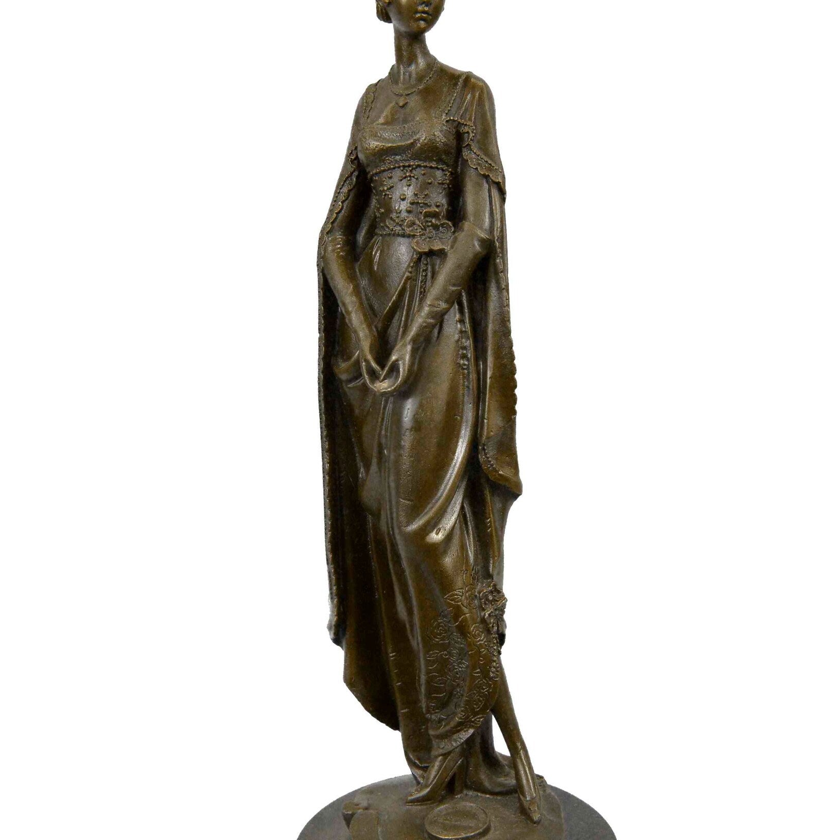 Clearance Sale Dino Decarlo High Society Lady Bronze Art Deco Statue Sculpture