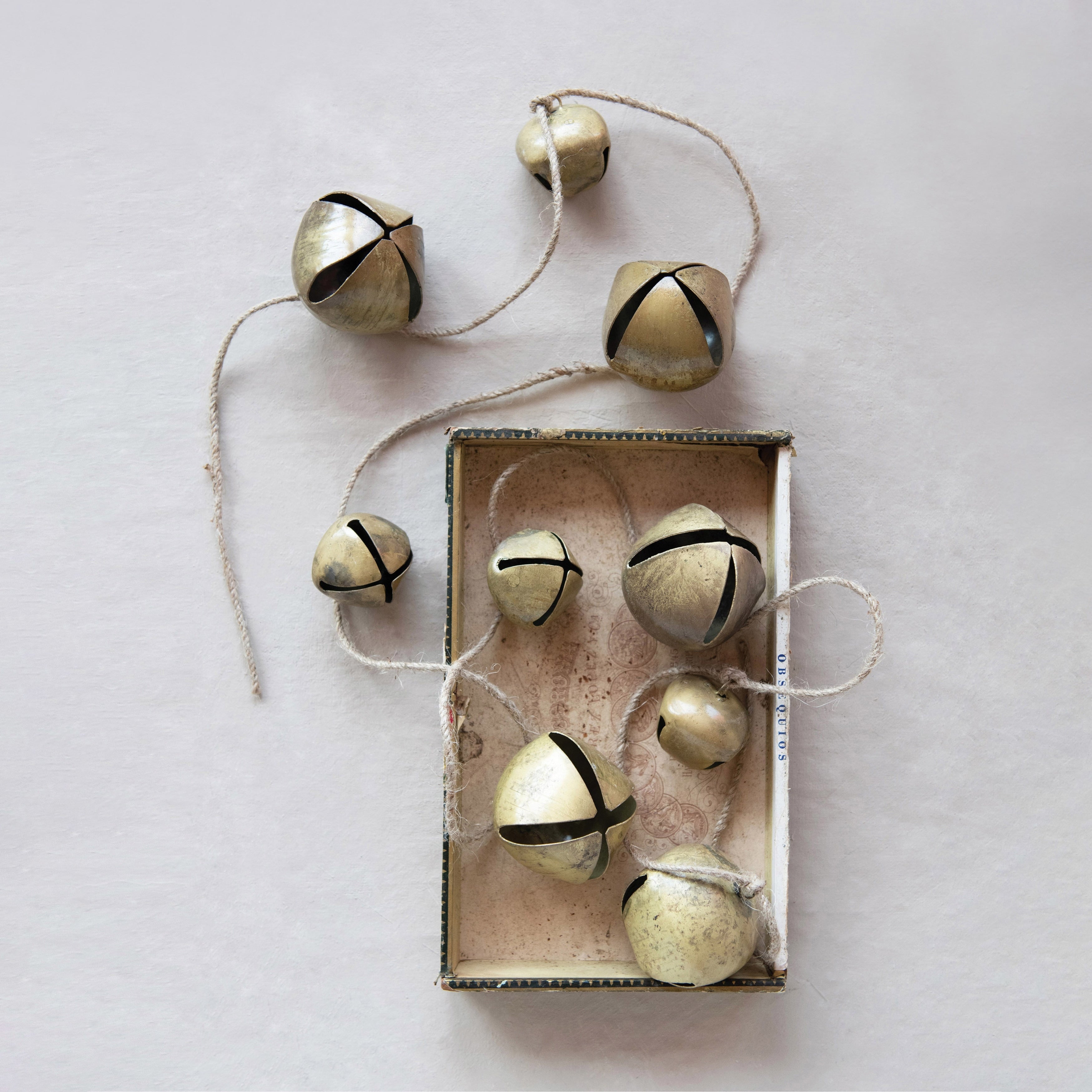 Metal Jingle Bell Garland - Gold