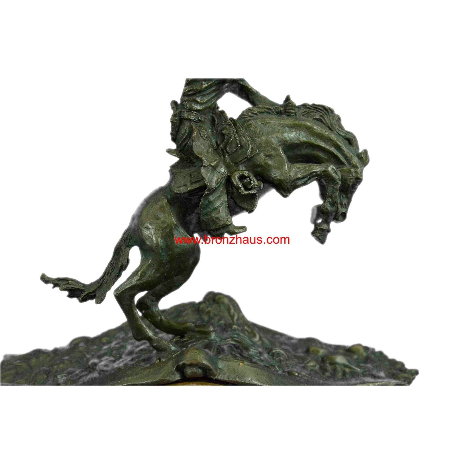 Remington Bronco Buster Bronze Clock Sculpture Figurine Decor Hot Cast Marble Nr