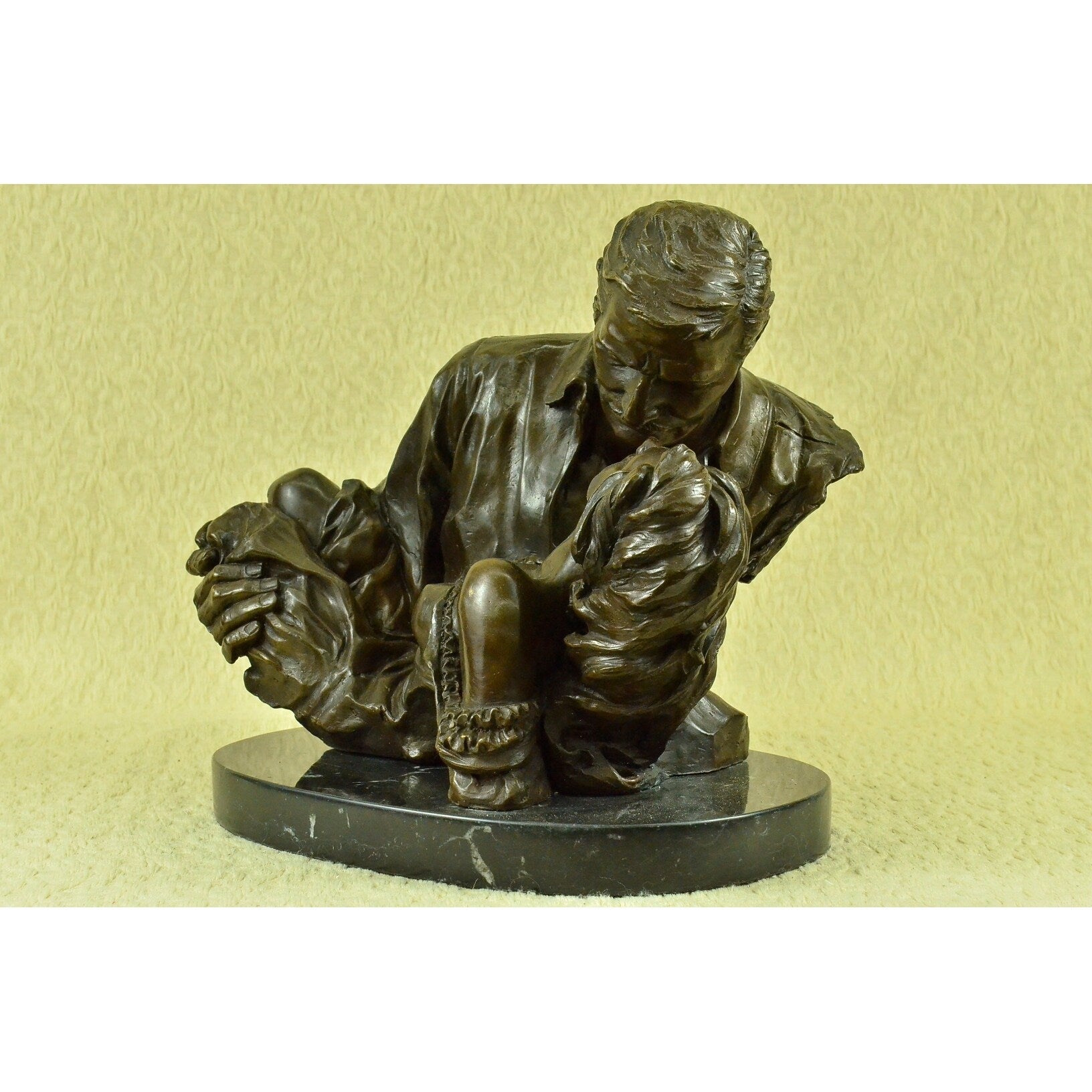 Limited Edition Rhett Butler And Scarlett Ohera Bronze Sculpture Marble Base