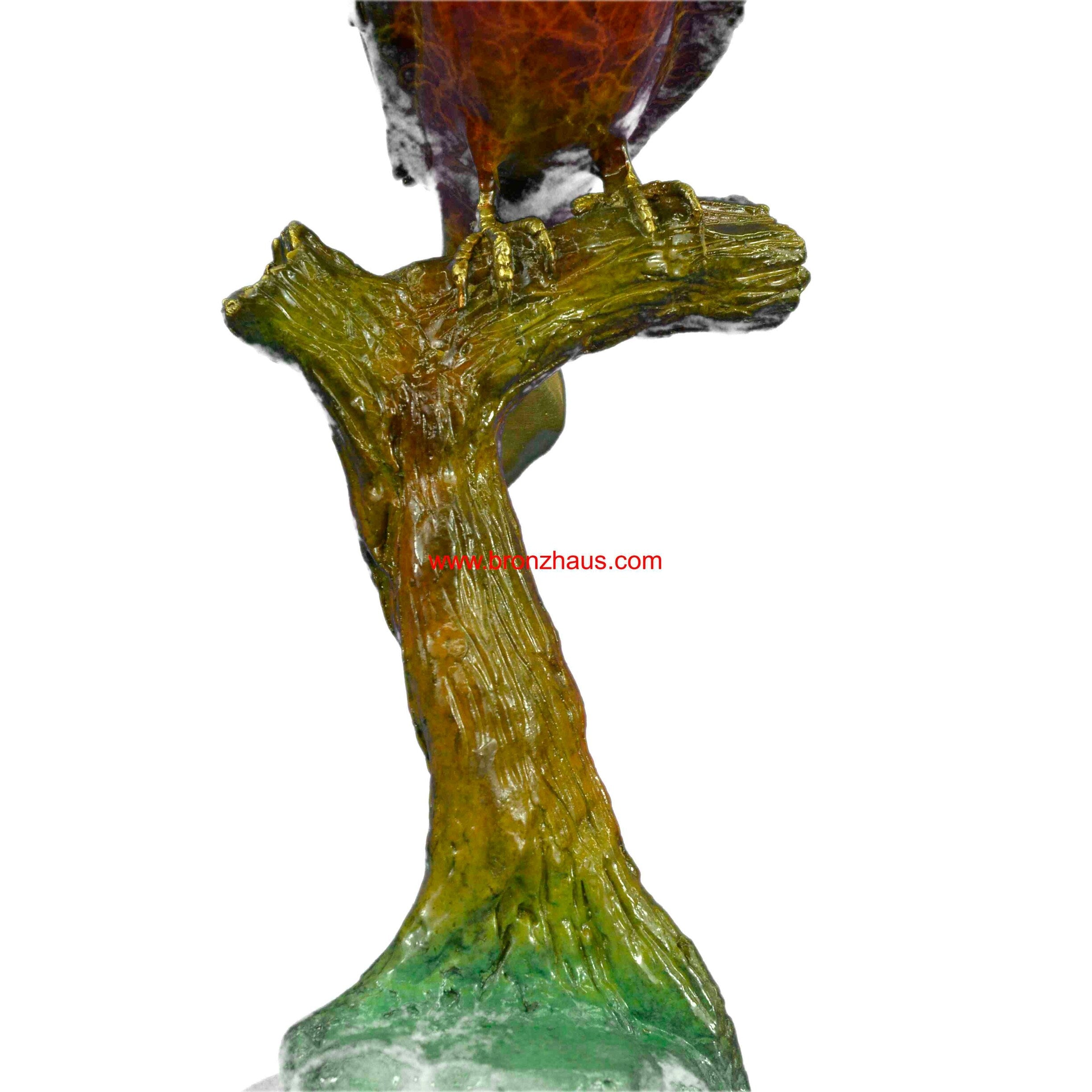 Great Vintage Hot Cast Large Ltd Edition W/ Coa Austrian Bronze Kingfisher Decor