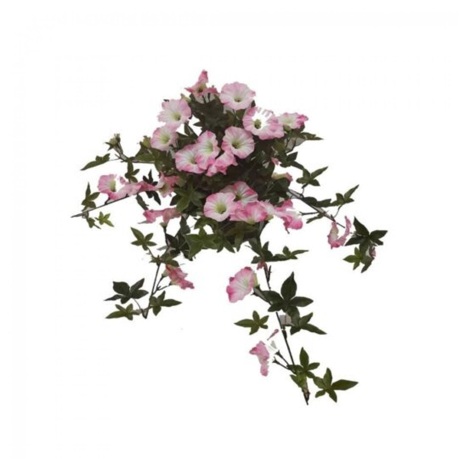 Pink And White Hanging Morning Glory Bush Artificial Flower