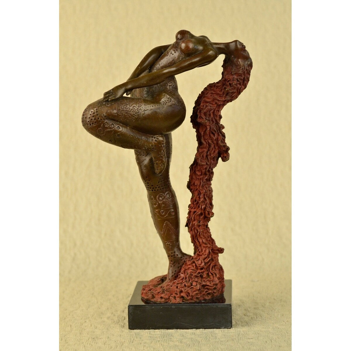 Tribute To Botero 100 Percent Solid Bronze Statue Sculpture Figure Female Figurine