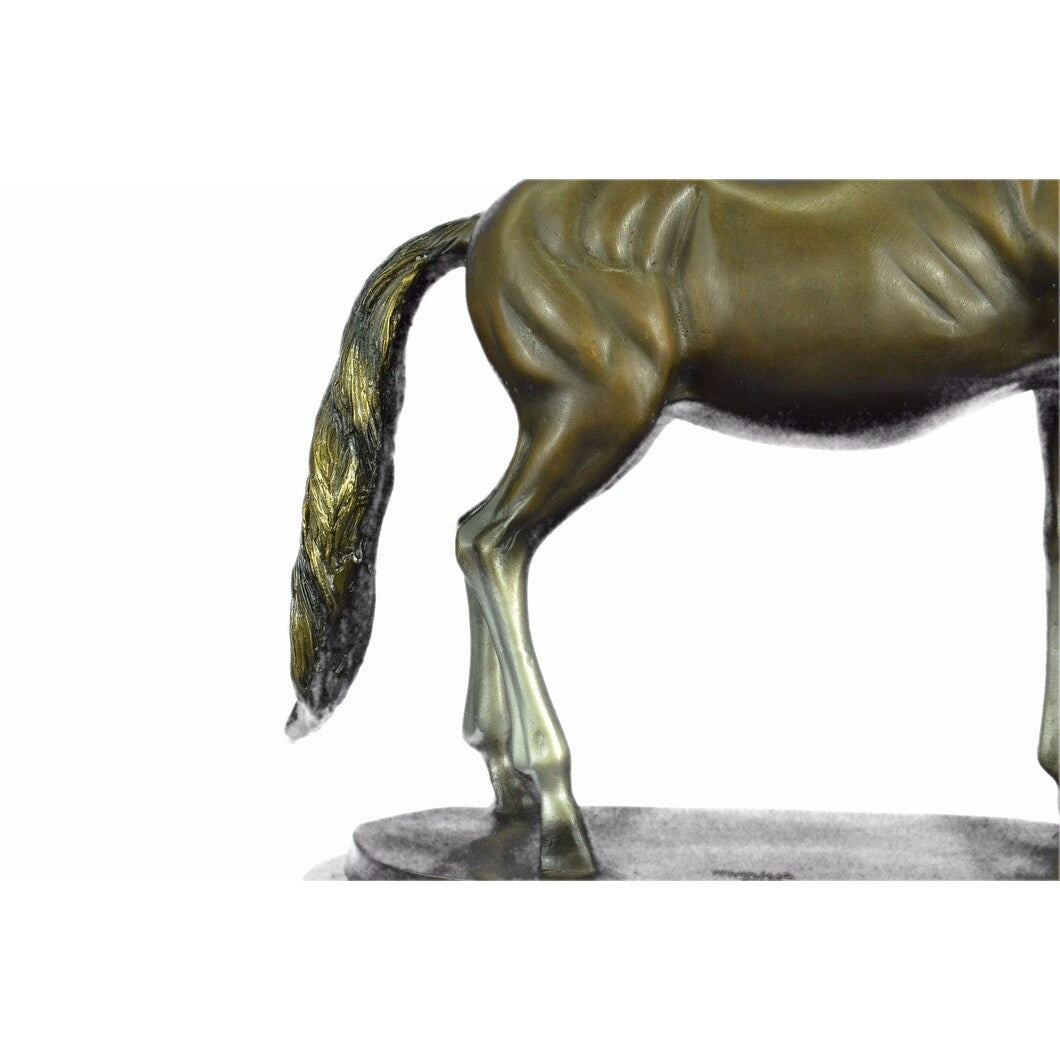 Original Gorgeous Real Bronze Horse Stallion Sculpture Statue Numbered Figurine