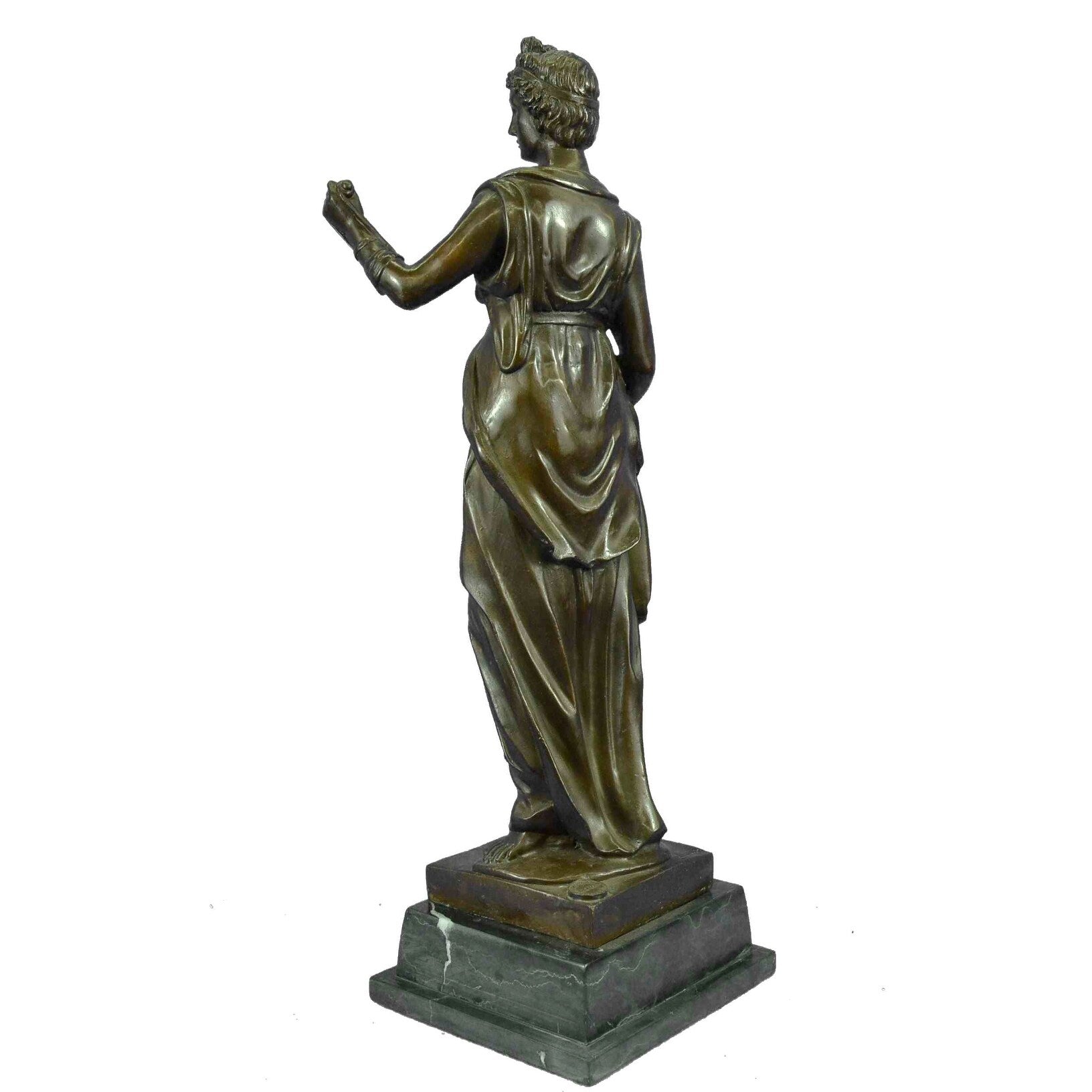 Signed Original Kamiko Greek Goddess Royal Queen Bronze Art Deco Sculpture Decor