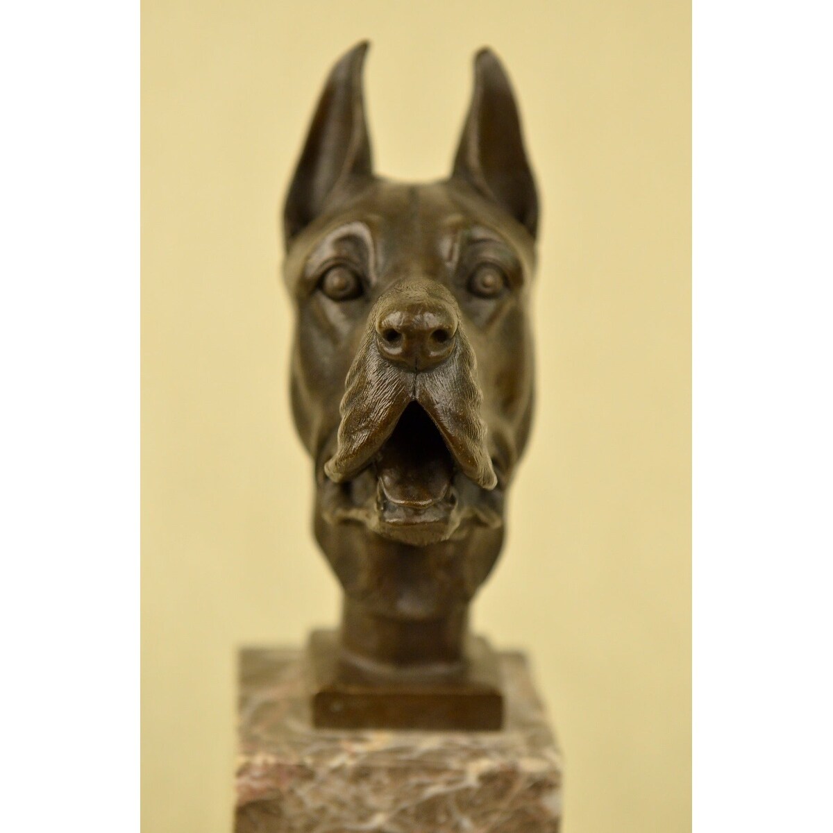 Original Yanez Great Dane Dog Lover Bronze Sculpture Art Deco Statue Figurine