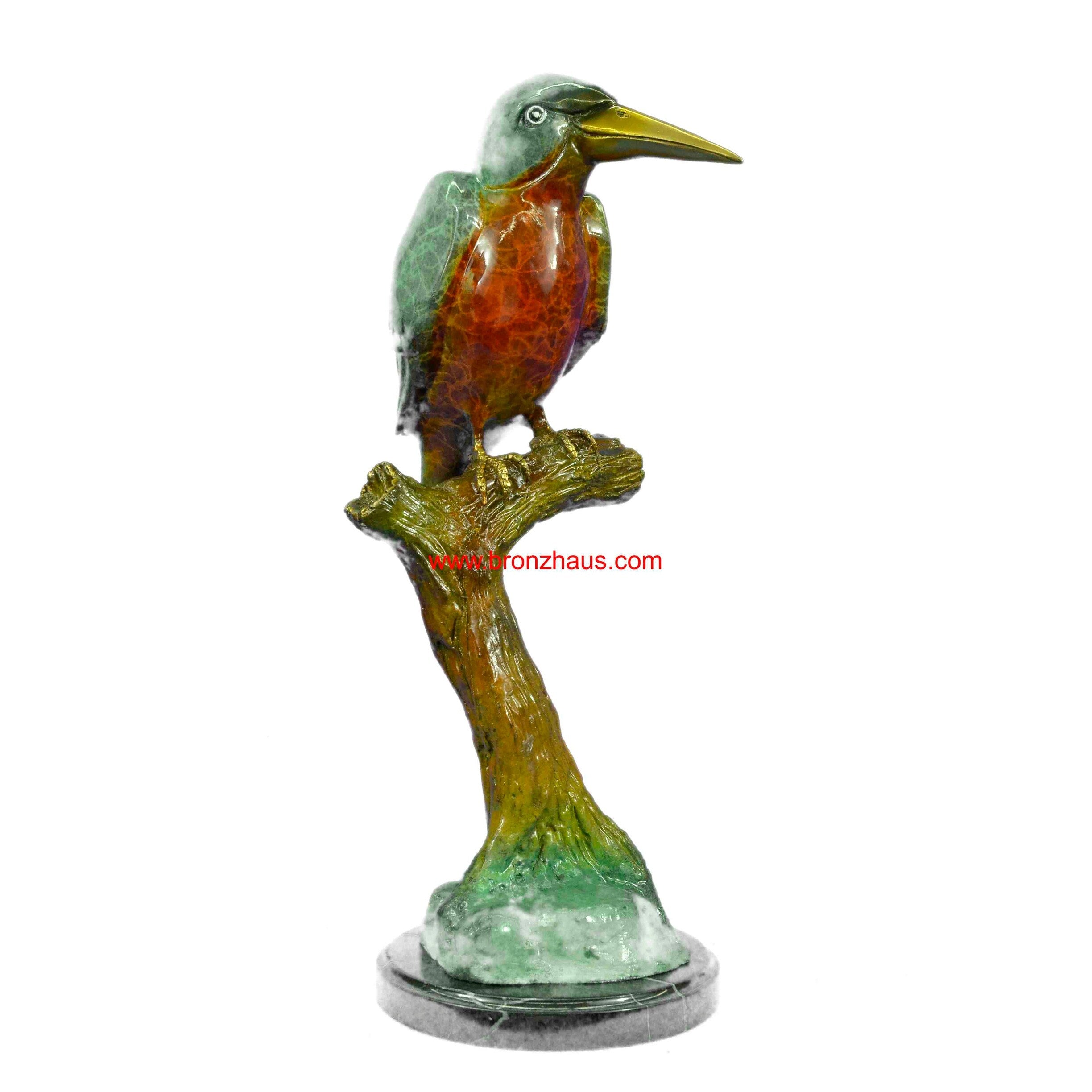 Great Vintage Hot Cast Large Ltd Edition W/ Coa Austrian Bronze Kingfisher Decor