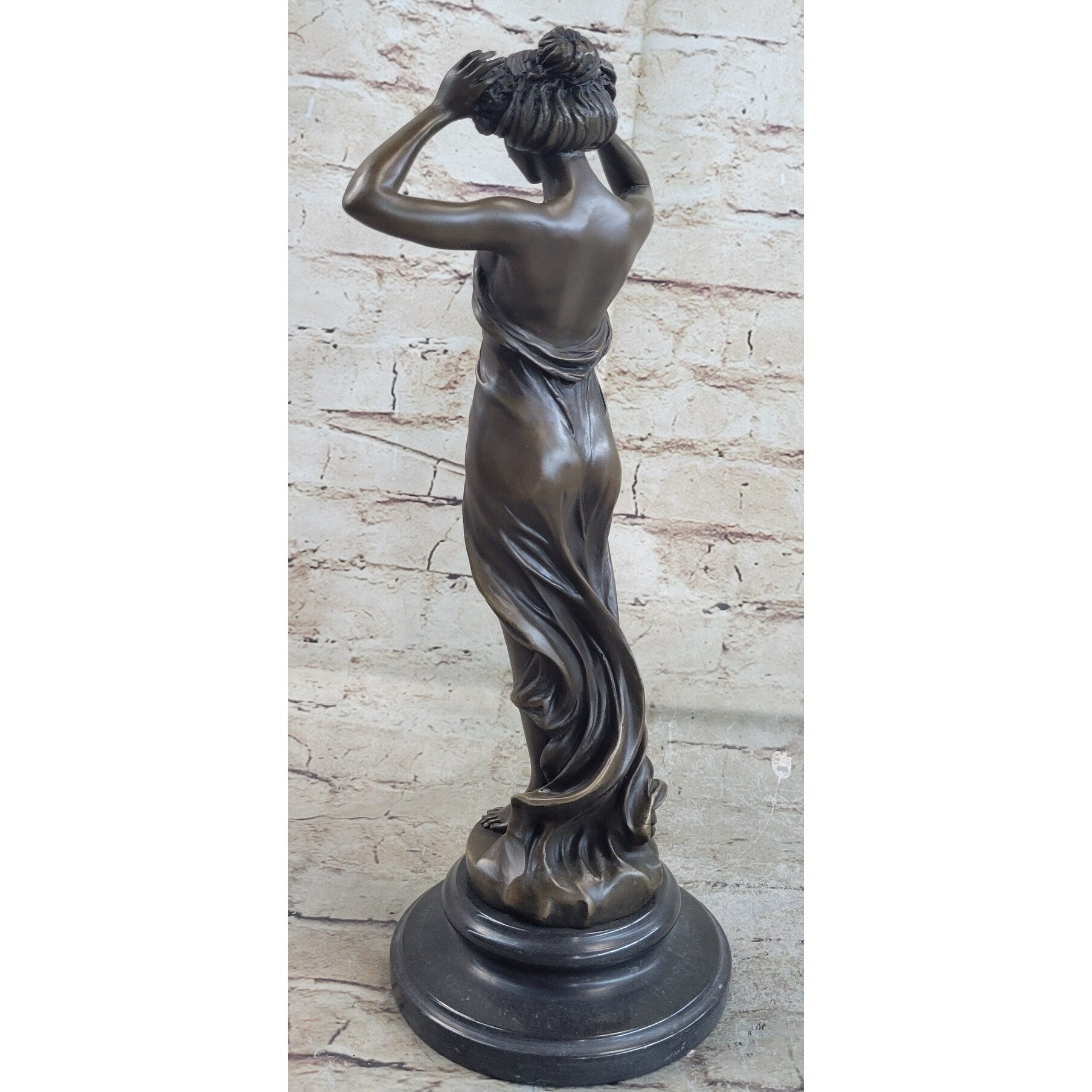 Signed Pitta Luga Art Nouveau Female Personifying Spring Bronze Sculpture Statue