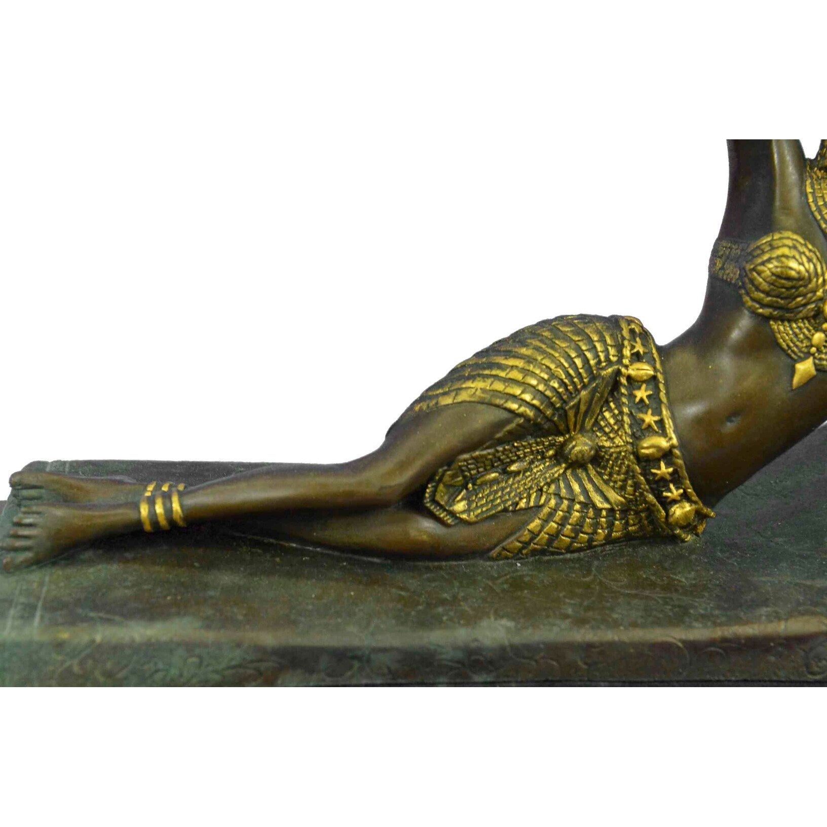 Gold Patina Gilt Egyptian Princess By Canova Bronze Sculpture Statue Decor Gift