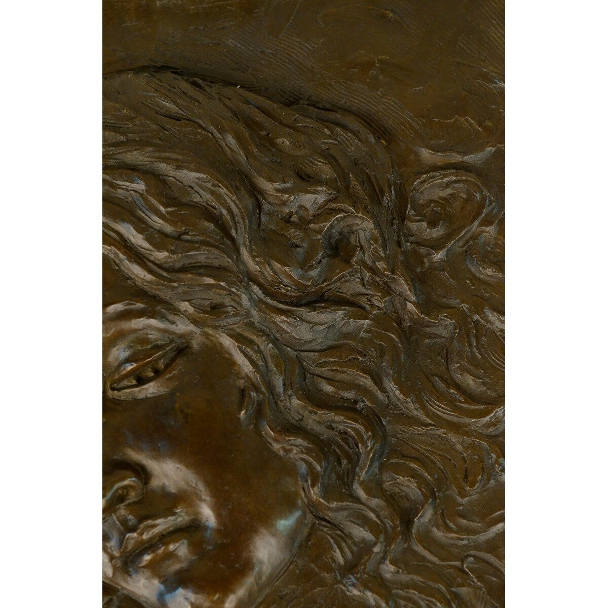 Original Signed Frech Artist Jean Patou Wall Mount Large Bas Relief Bronze Decor