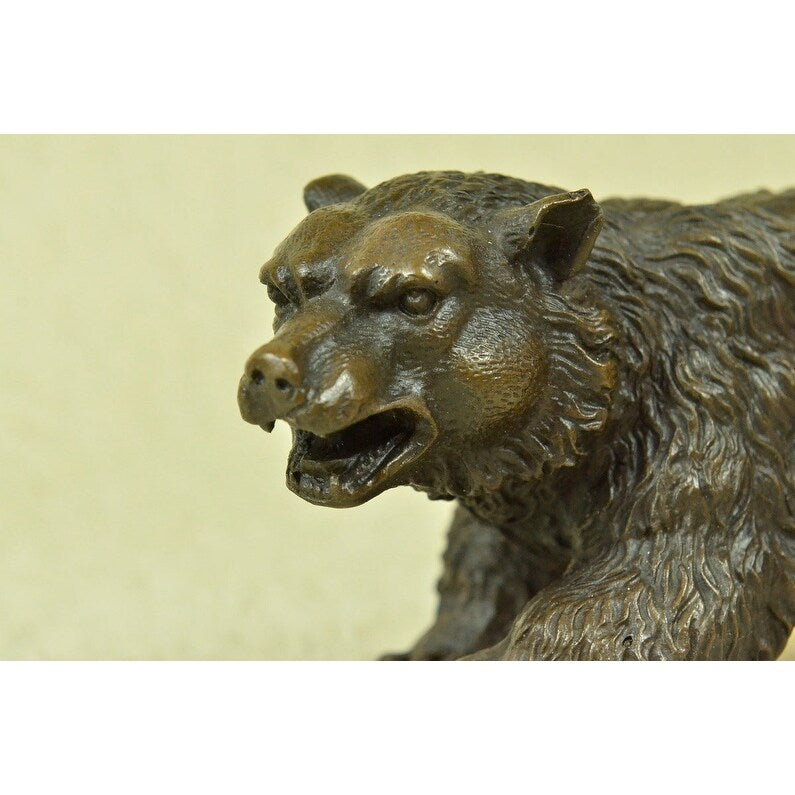 Kodiak Grizzly Russian Trophy Bear Wildlife Art Bronze Marble Statue Sculpture