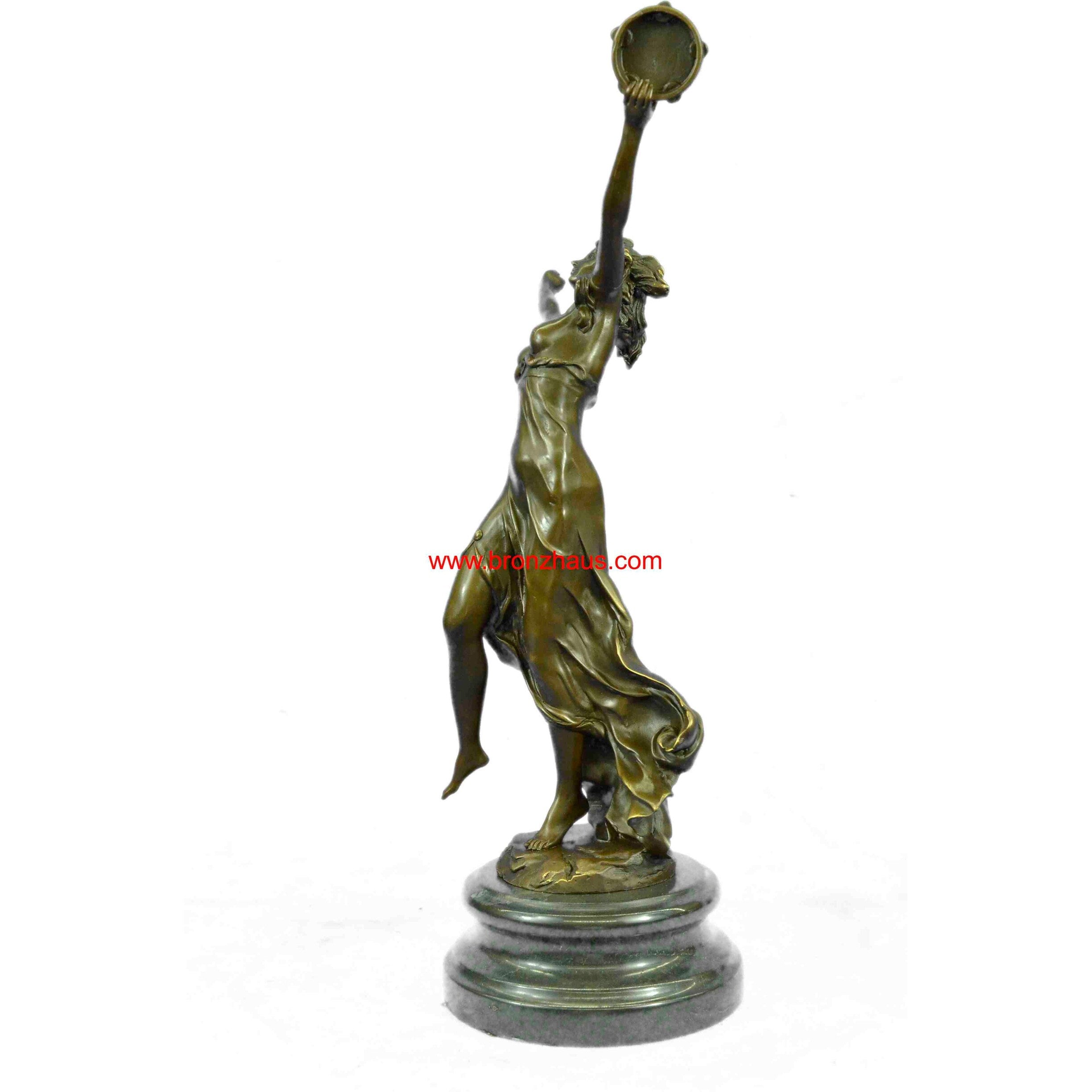 Art Deco French Cesaro Marble Dancer Bronze Statue Nouveau Figurine Home Large