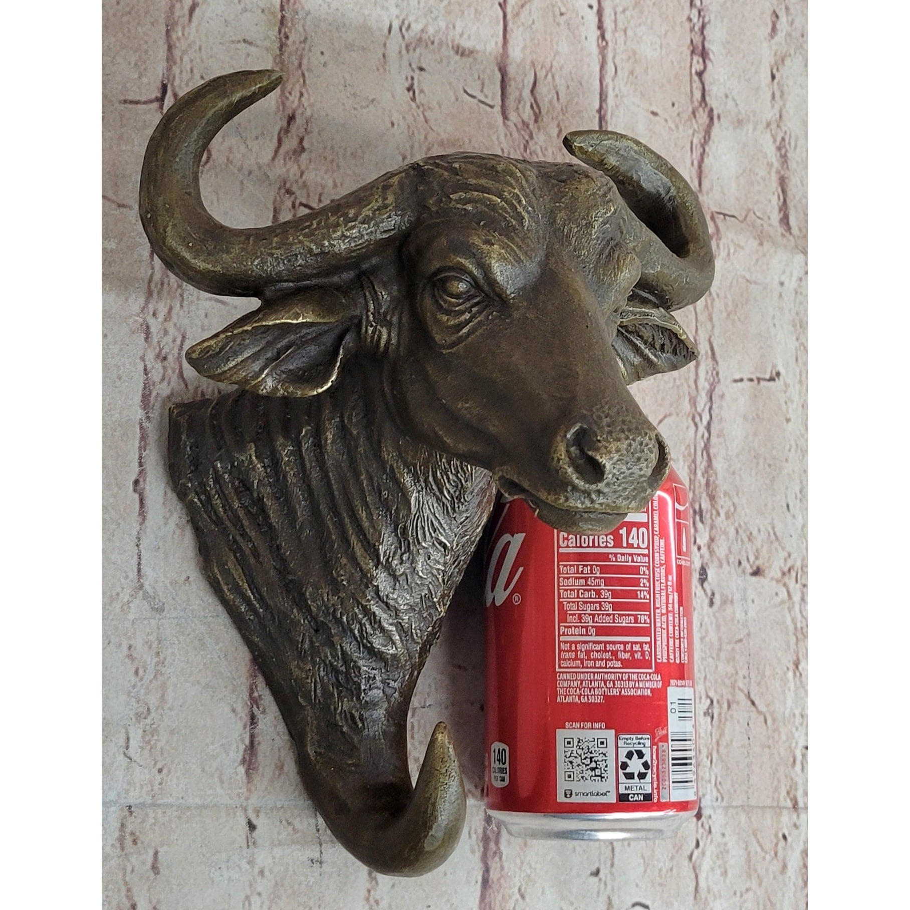 Steer Head Wall Mount Genuine Bronze By Lost Wax Method Signed M.Lopez Hot Cast