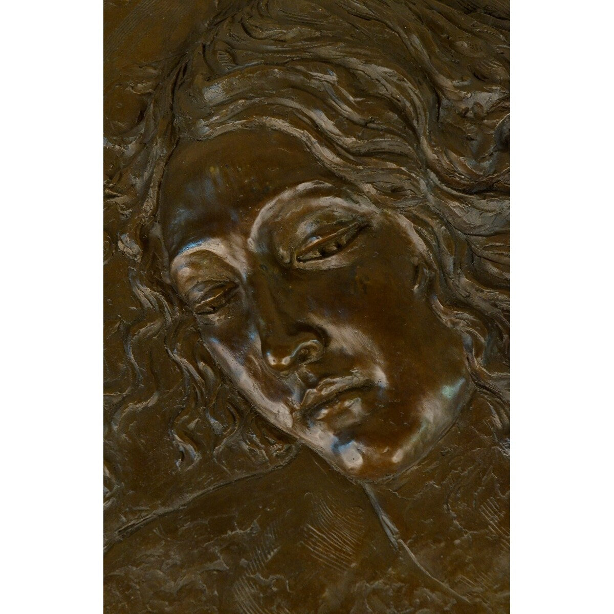 Original Signed Frech Artist Jean Patou Wall Mount Large Bas Relief Bronze Decor