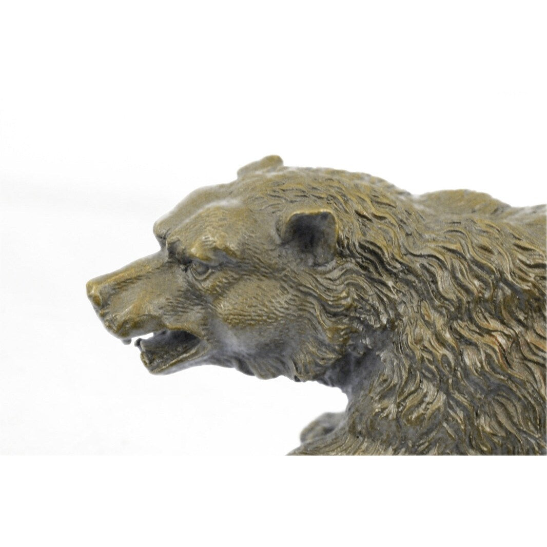 Kodiak Grizzly Russian Trophy Bear Wildlife Art Bronze Marble Statue Sculpture