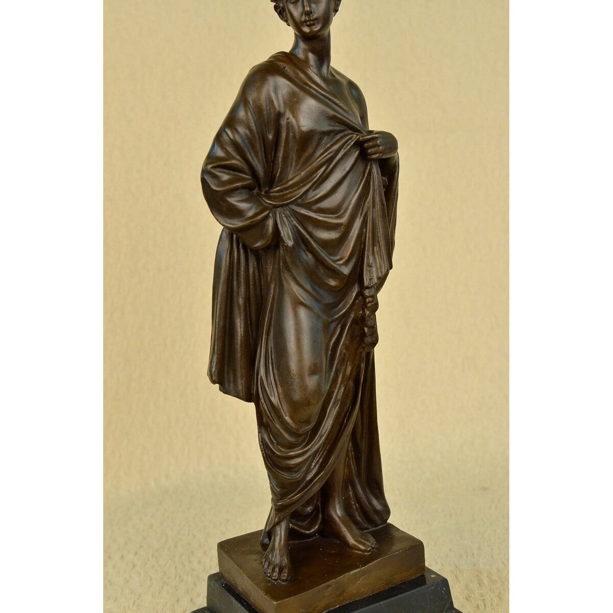 Decarlo Royal European Man 100 Percent Solid Bronze Art Deco Sculpture Statue Gift Sale