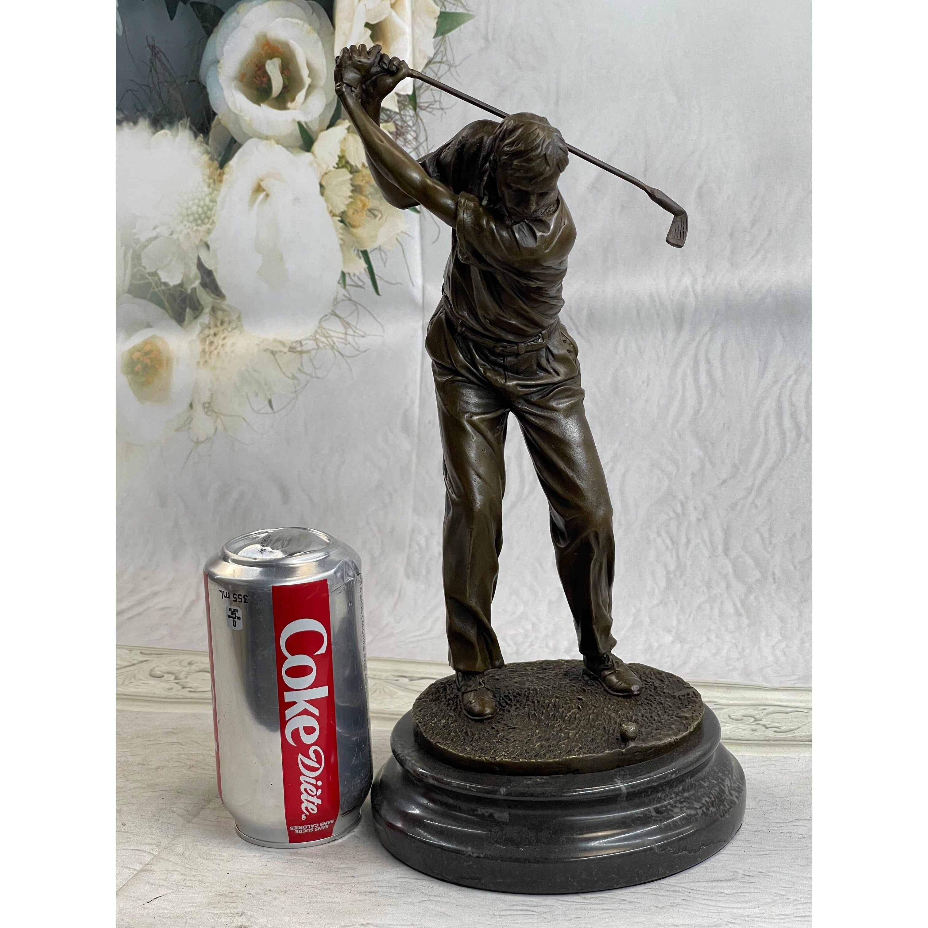 Signed Milo Abstract Tall Golfer Trophy House Decor Golf Golfing Statue Figure