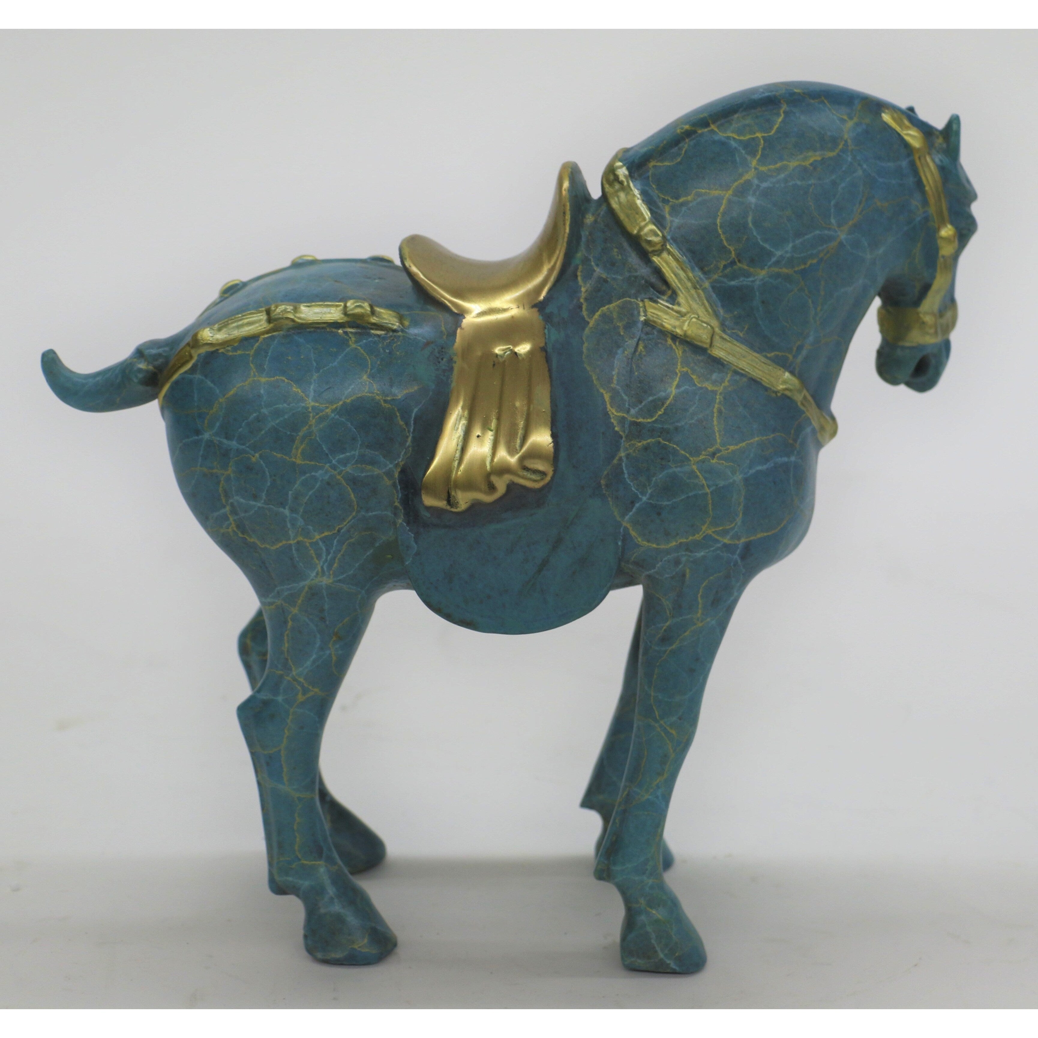 Numbered Chinese Tang Horse Bronze Sculpture Museum Quality Figurine Figure Decor