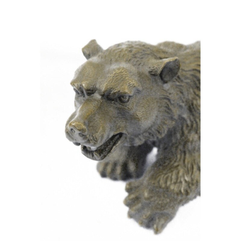 Kodiak Grizzly Russian Trophy Bear Wildlife Art Bronze Marble Statue Sculpture