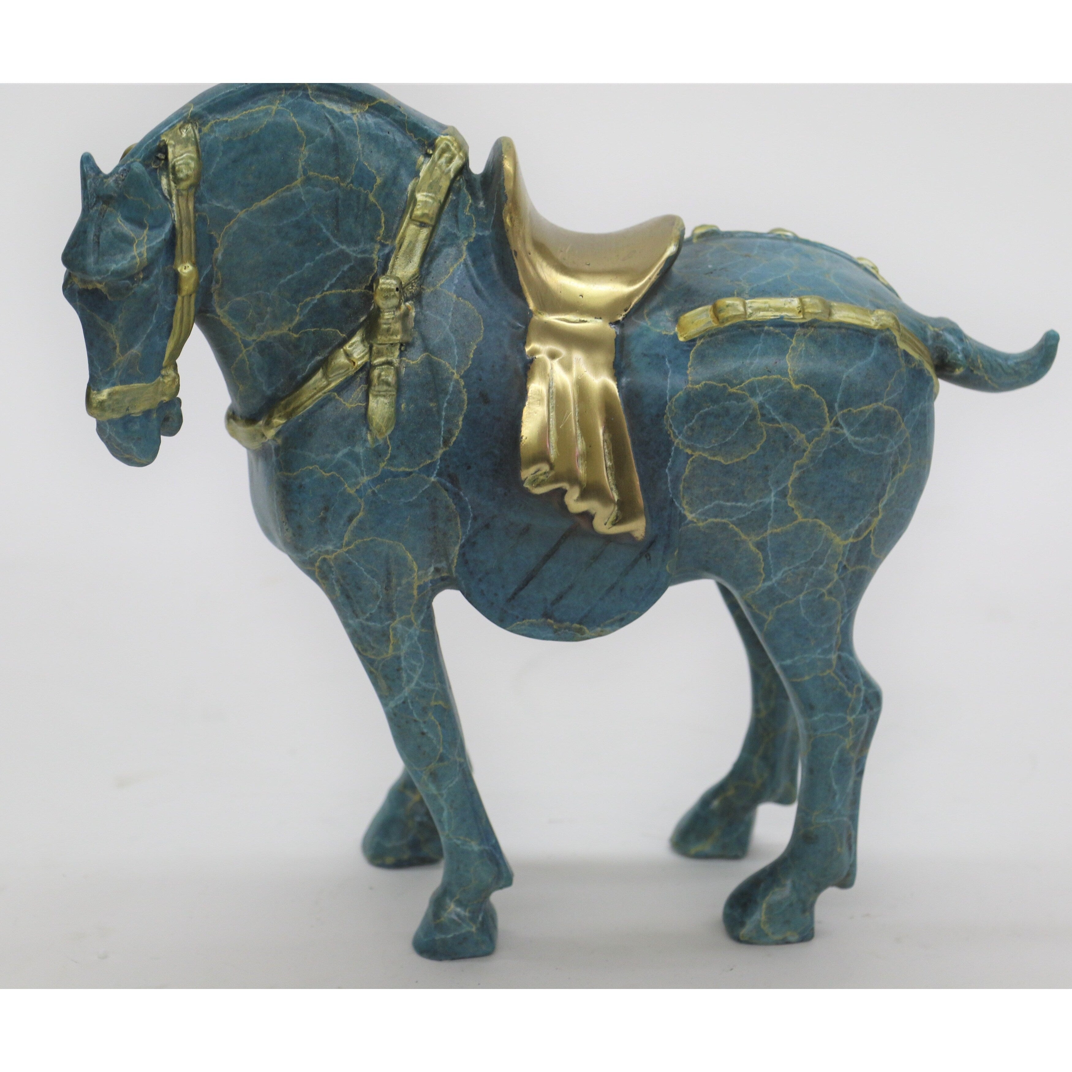 Numbered Chinese Tang Horse Bronze Sculpture Museum Quality Figurine Figure Decor