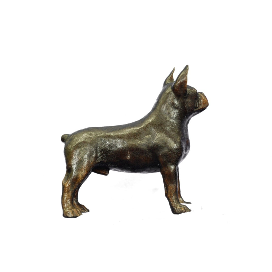 Handmade Bronze Sculpture Outdoor Yard Garden Bulldog English Size Decor