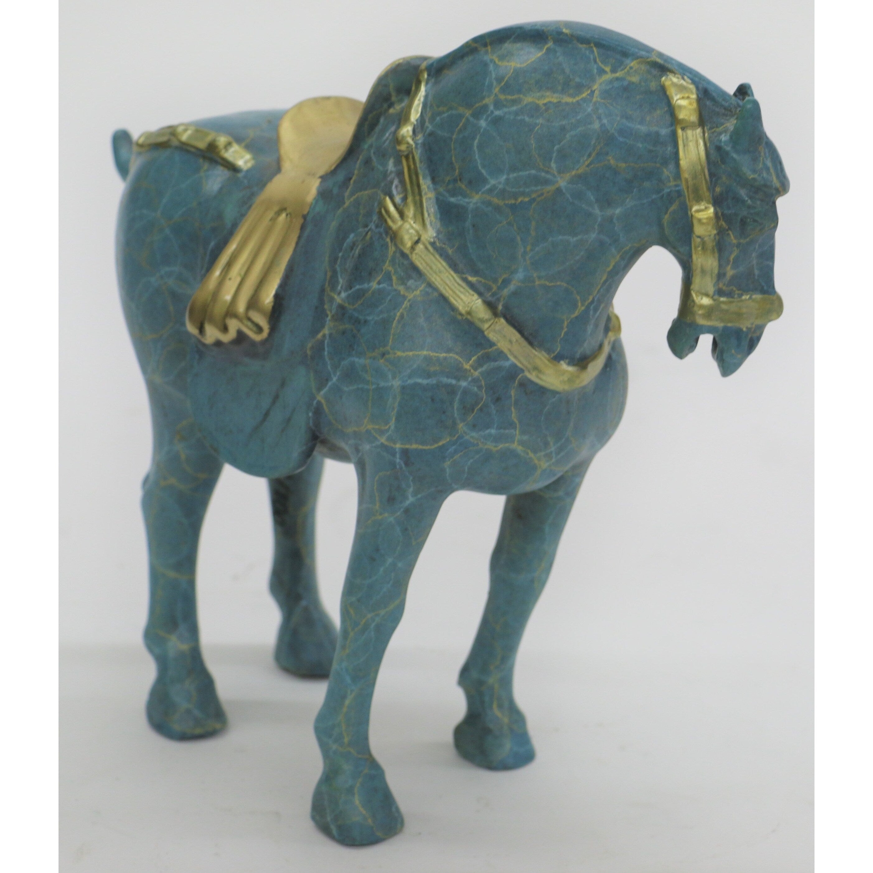 Numbered Chinese Tang Horse Bronze Sculpture Museum Quality Figurine Figure Decor