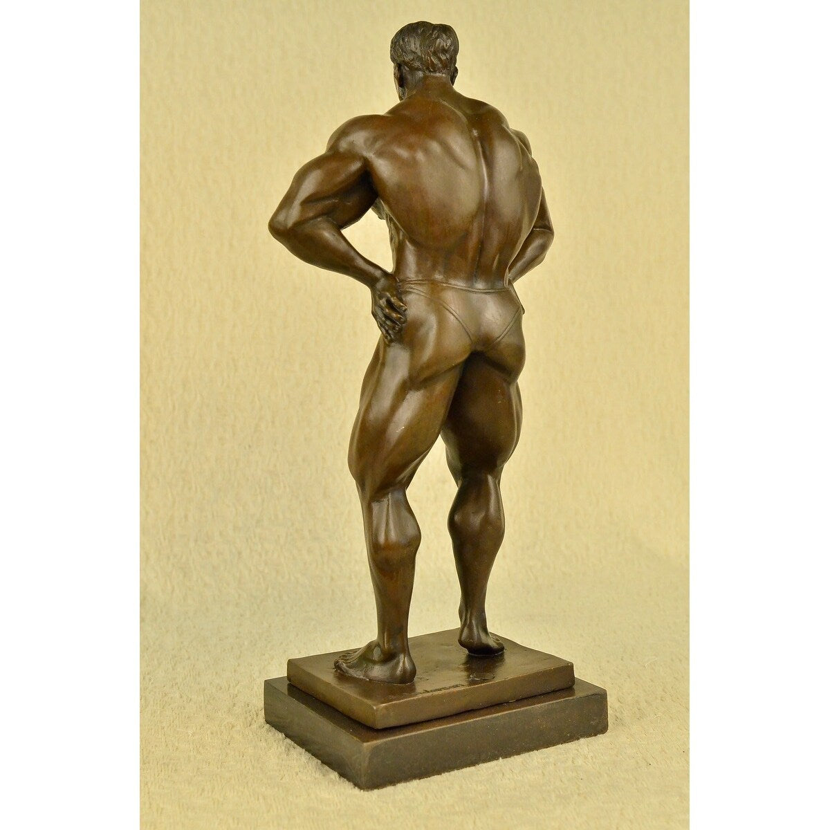 Bronze Champion Body Builder Mr. Universe Muscle Man Statue Figurine Sculpture