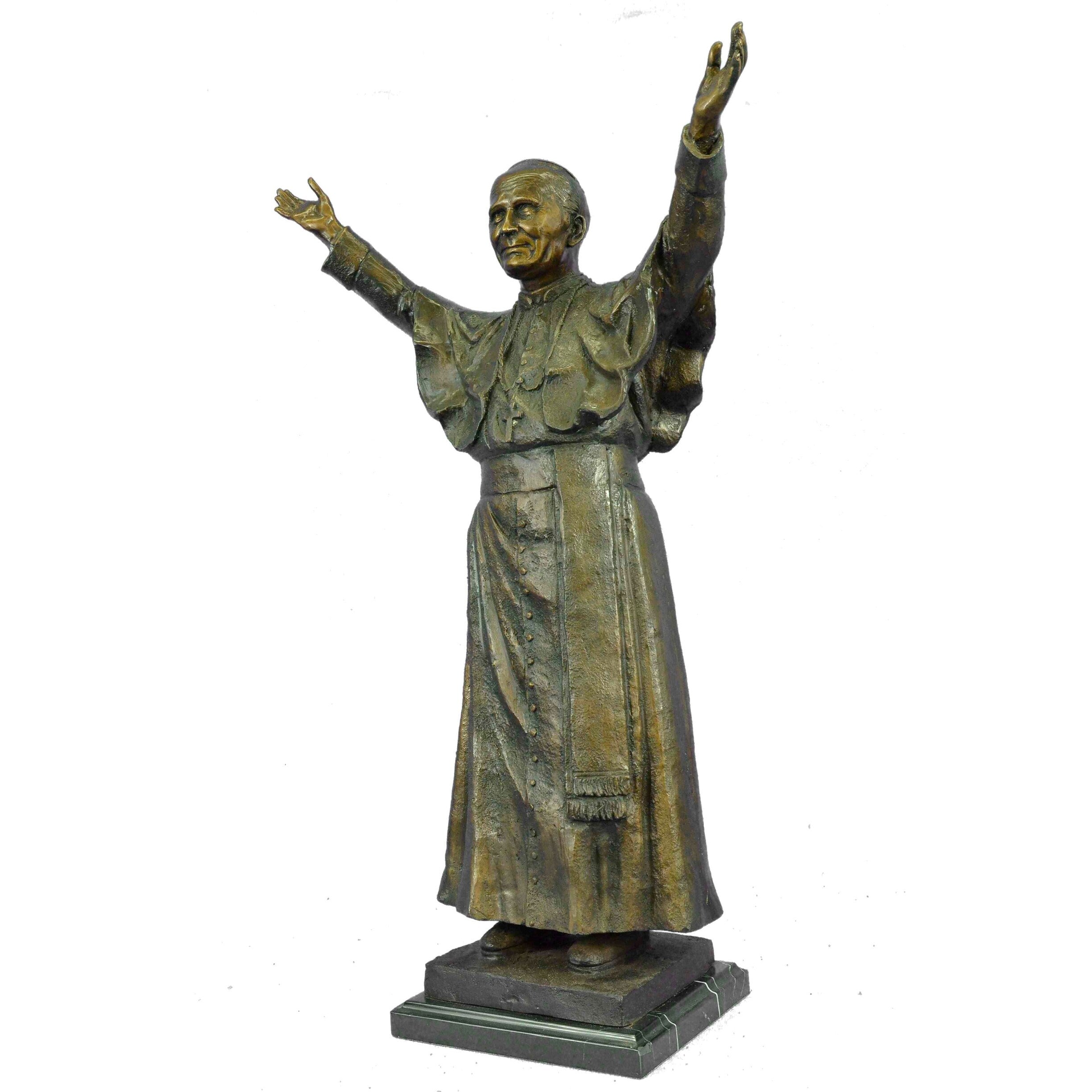 Bronze Pope John Paul Ii/ 2Nd Statue Limited Edition 3/100 Original Valli Statue