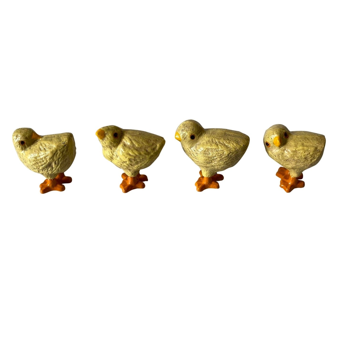 Set of 4 Cast Iron Chick Figurines 2.85H -ST