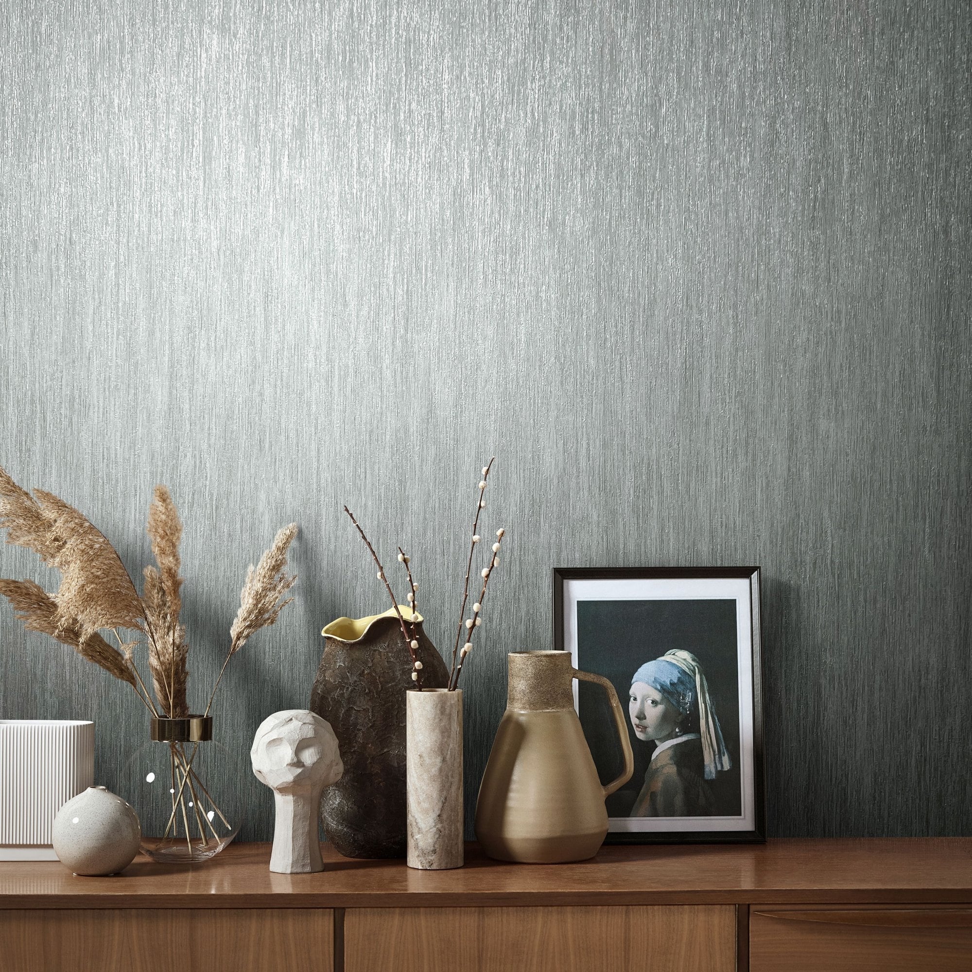 Galerie Wallcoverings Air Collection Waterfall Effect Sheen Textured Wallpaper Roll