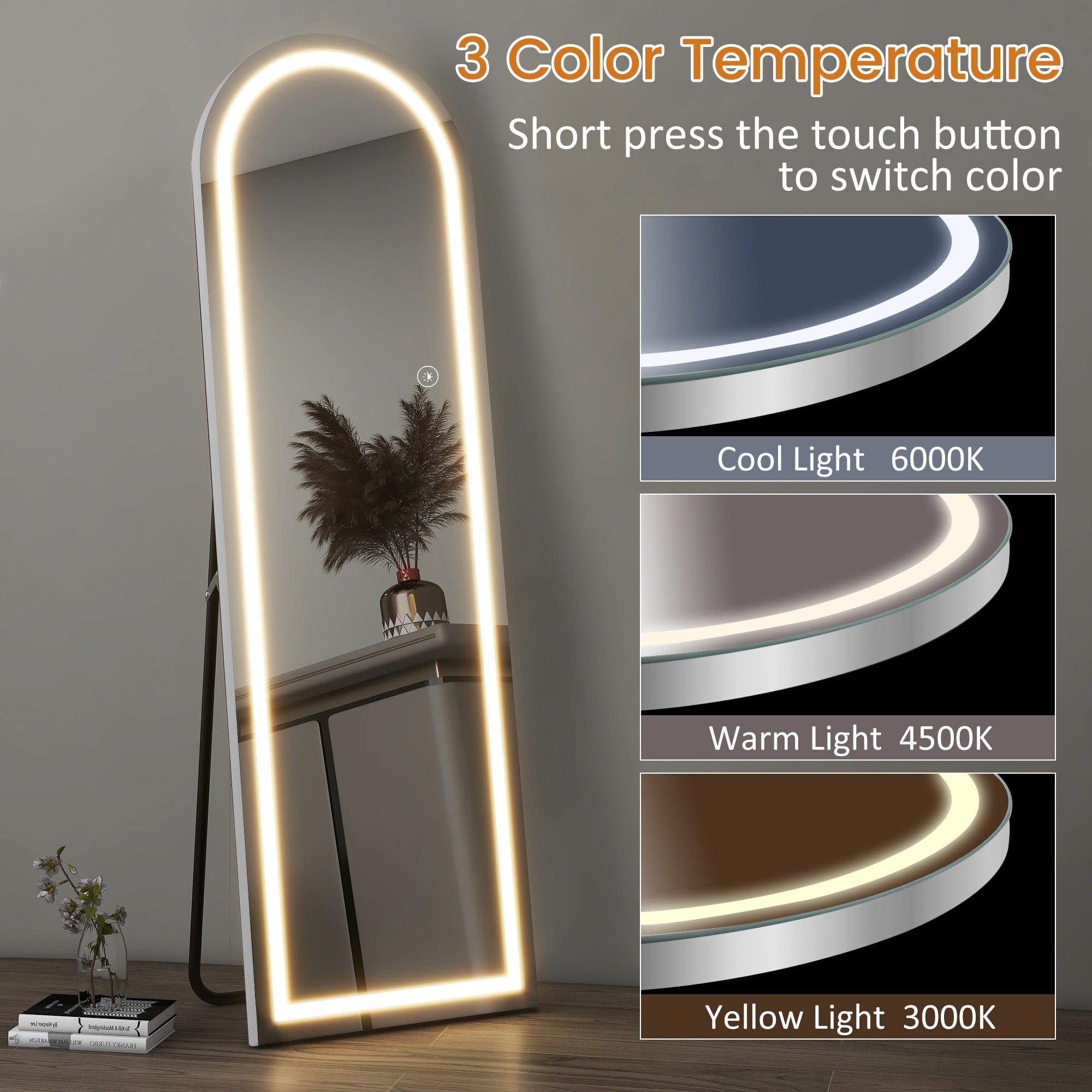 Full Length LED Bathroom Vanity Mirror - 63*20