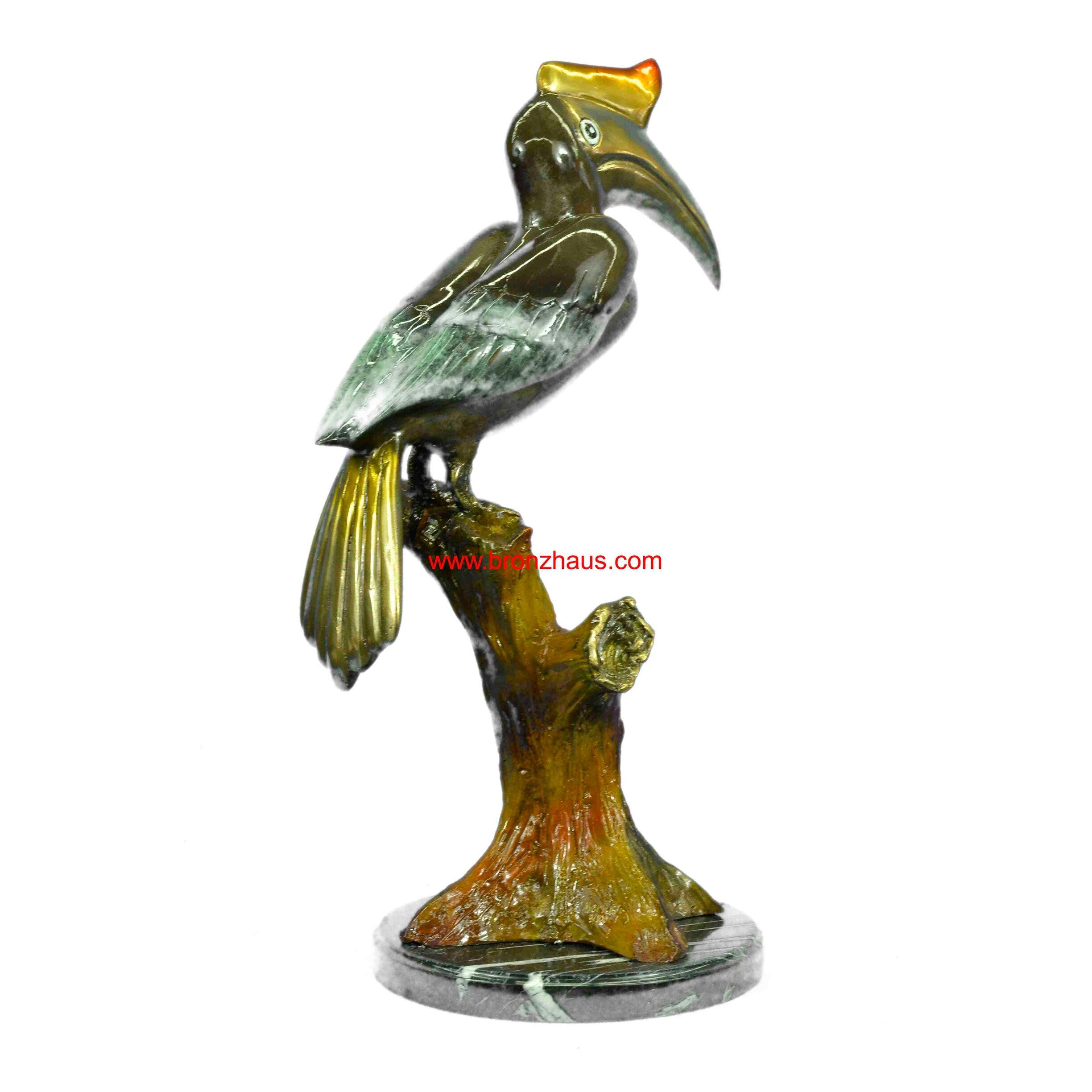 Art Deco Special Patina Limited Edition Heron Bird Bronze Sculpture Figurine Art