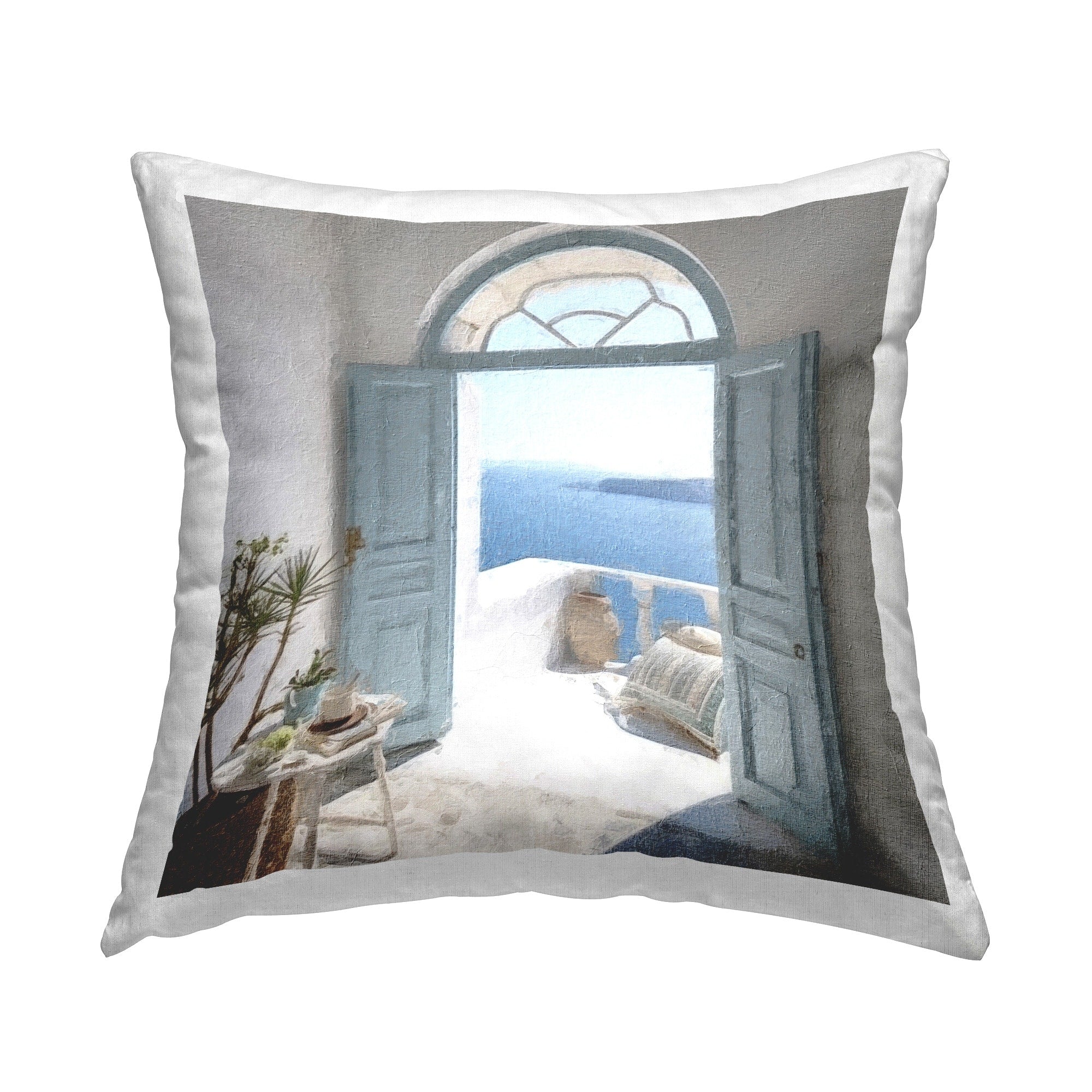 Stupell Open Doorway to Sea Decorative Printed Throw Pillow Design by RileyB