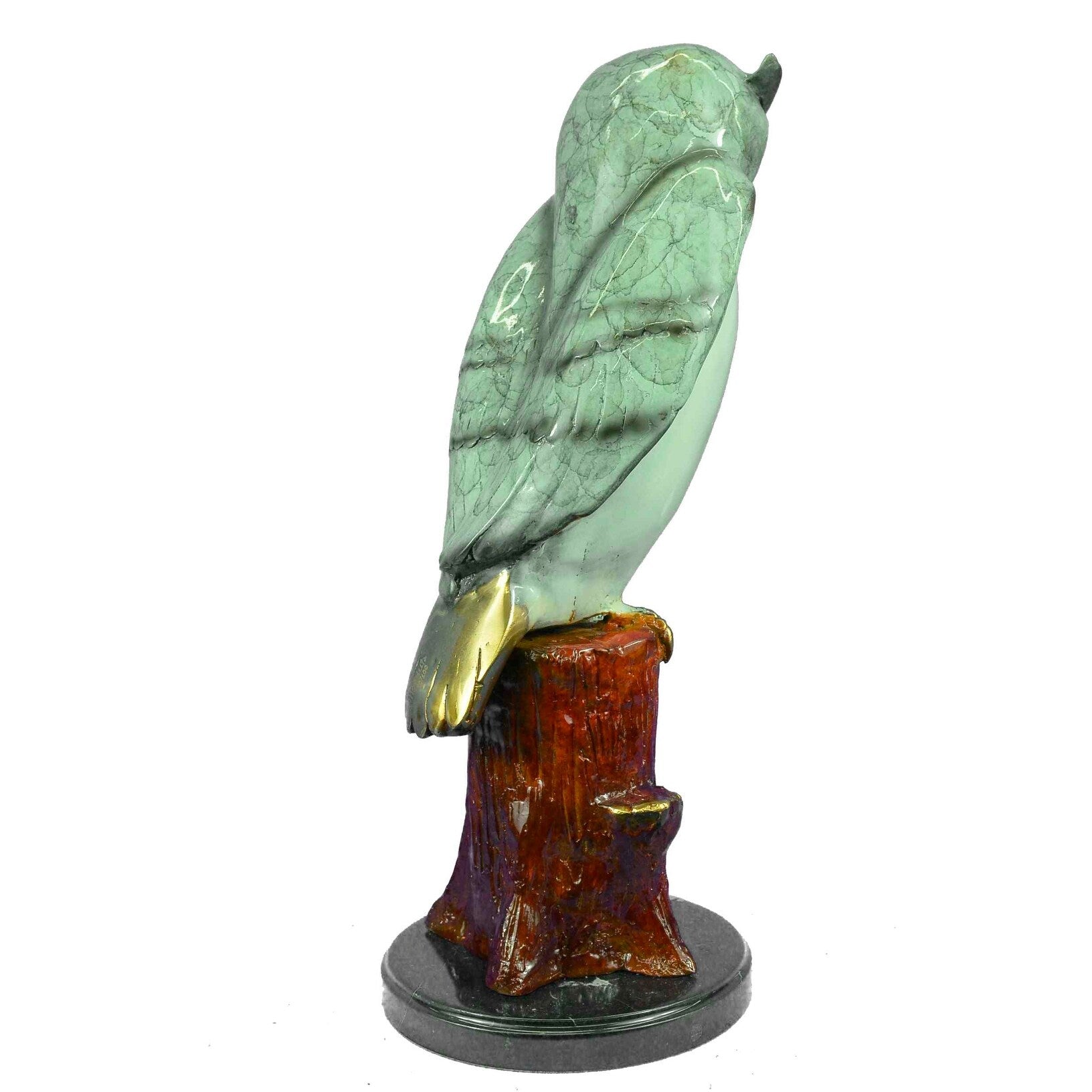 Limited Edition Original Marius Screech Owl Bird Bronze Sculpture Marble Statue