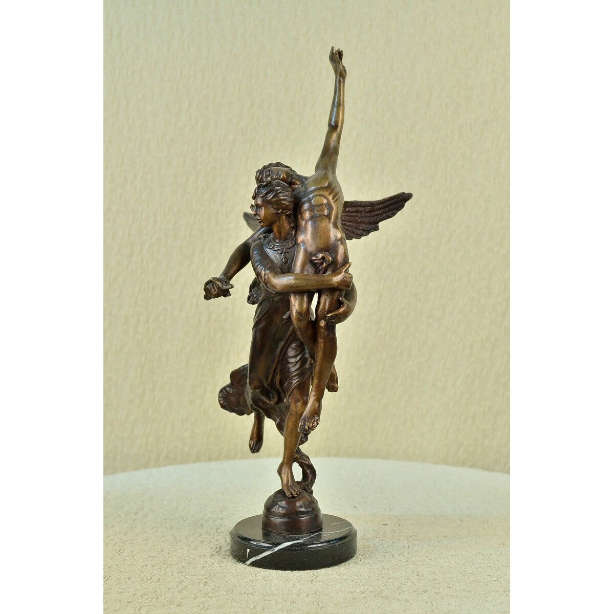 Guardian Angel Messenger Of God Bronze Statue Sculpture Signed Moreau Figure Art