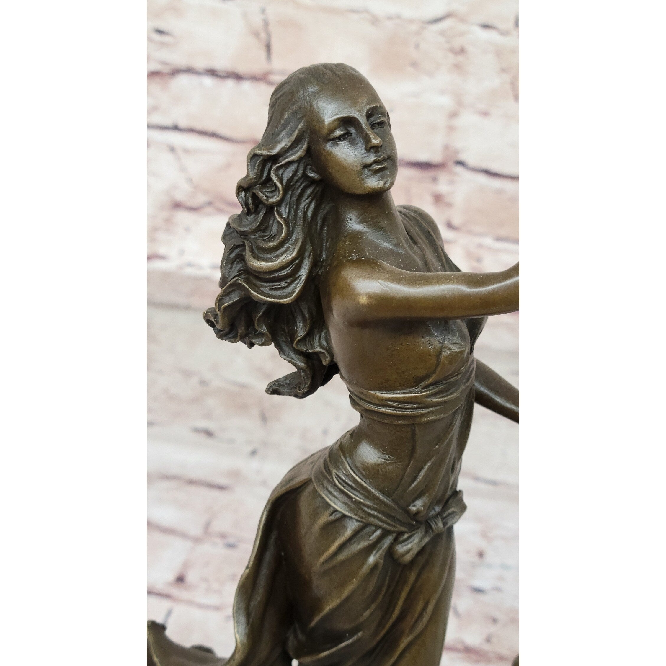 Greek Mythology Warrior Girl W/ Sword By Aldo Vitaleh Statue Sculpture Figure