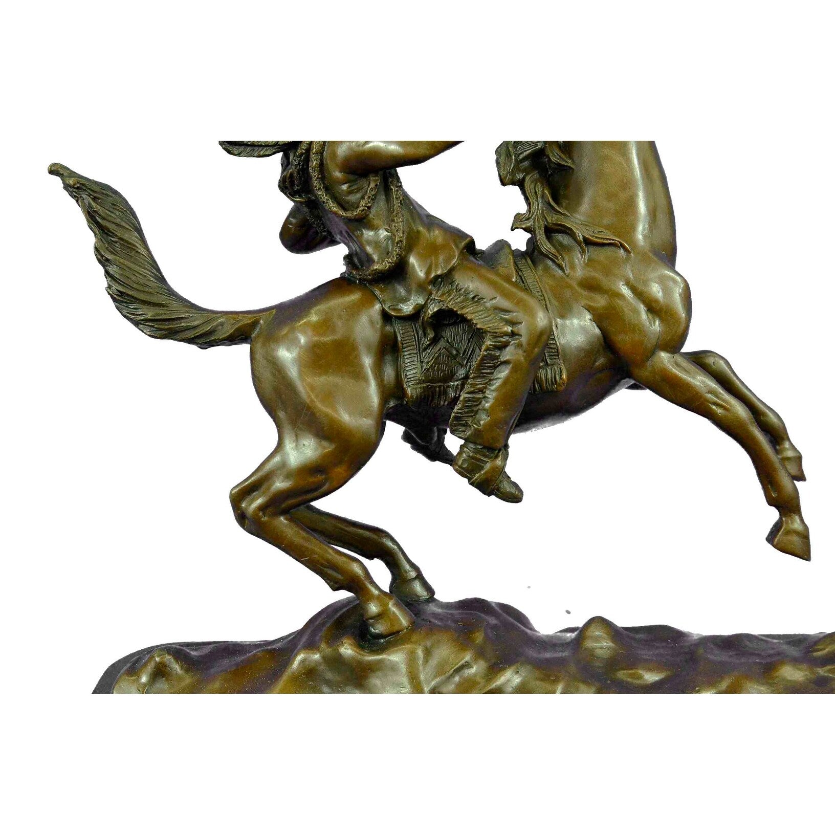 Mounted Indian Chief Bronze Sculpture By Karl Kauba Hot Cast Figurine Figure Art