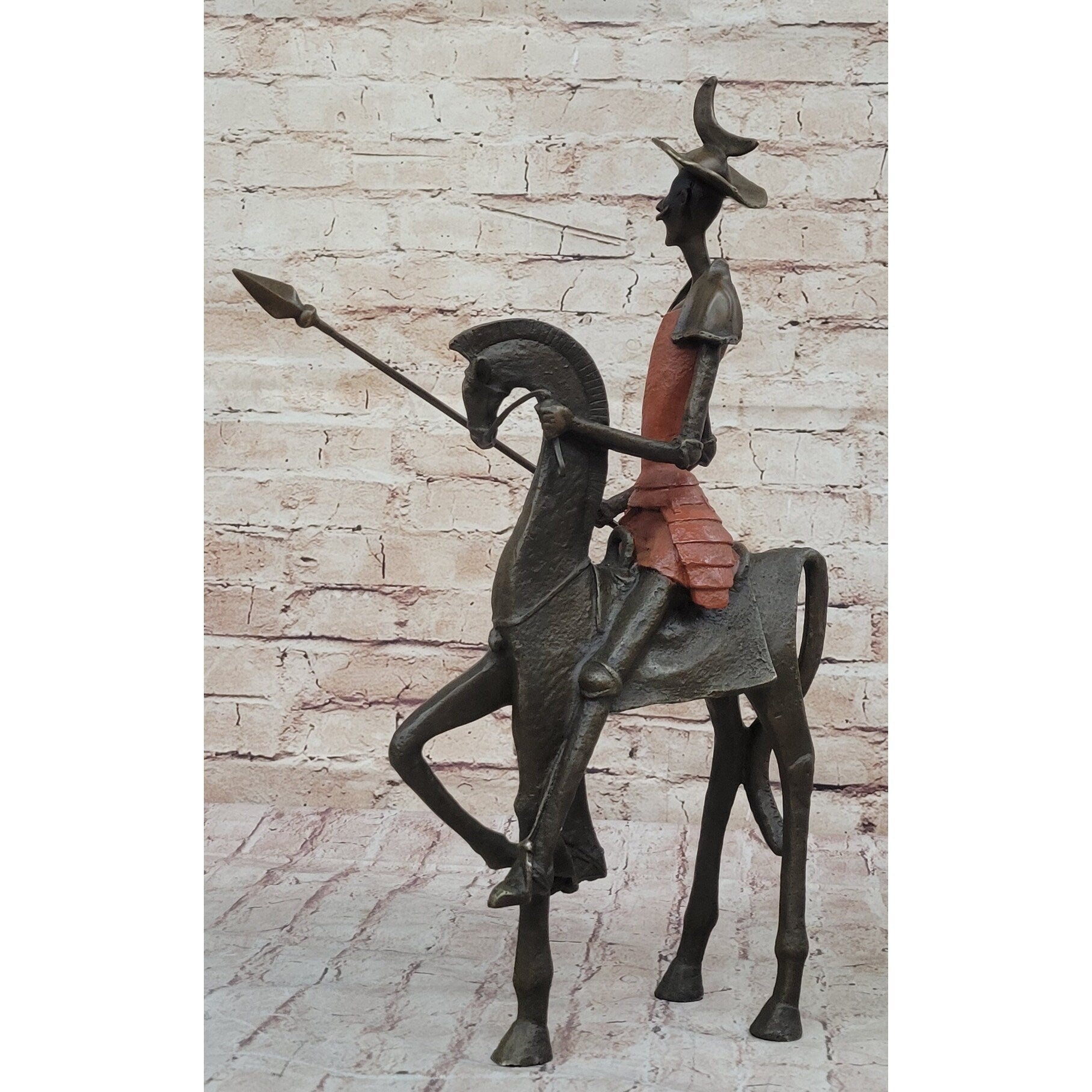 Hand Made Don Quixote Signed Artwork By Salvador Dali Abstract Modern Art Figure