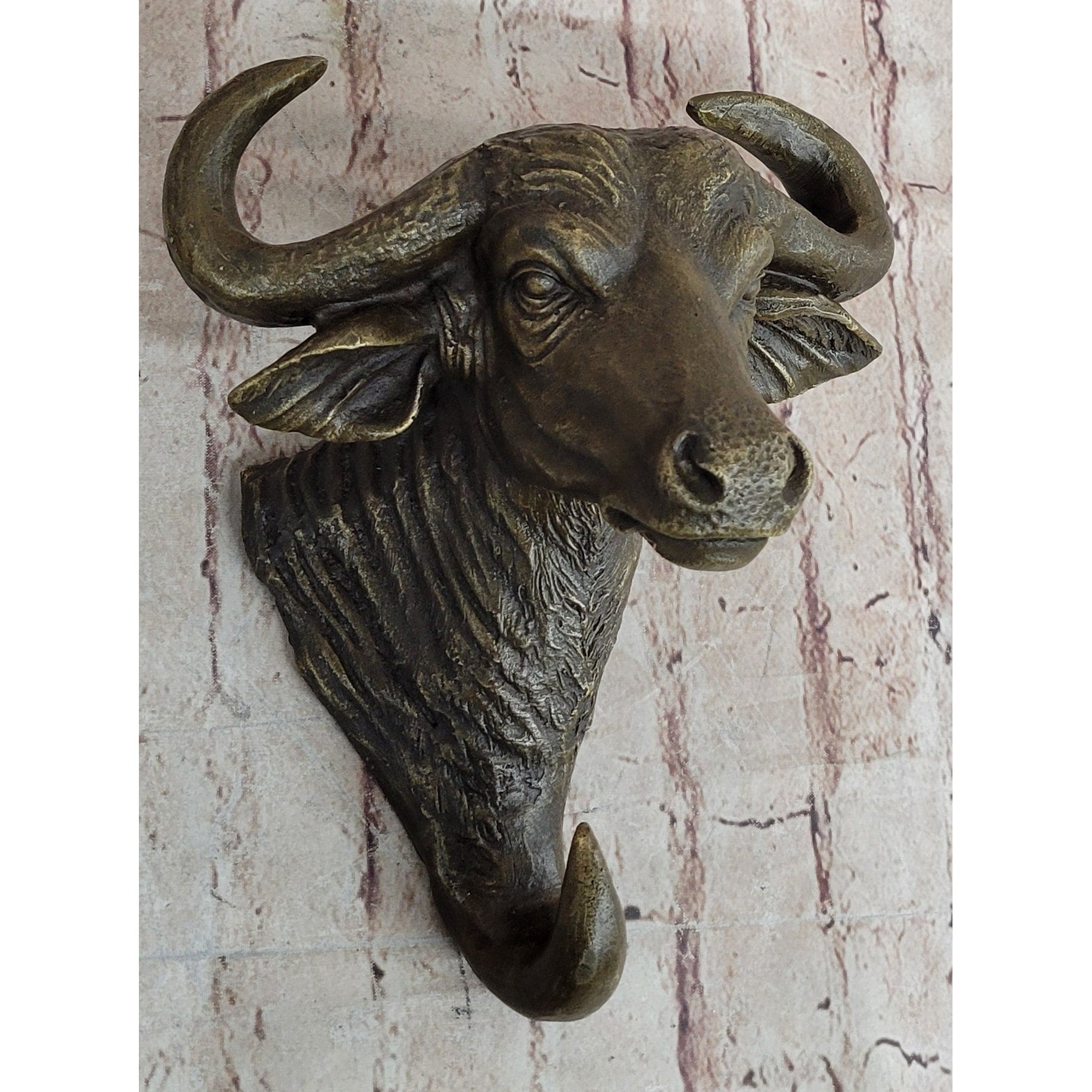 Steer Head Wall Mount Genuine Bronze By Lost Wax Method Signed M.Lopez Hot Cast