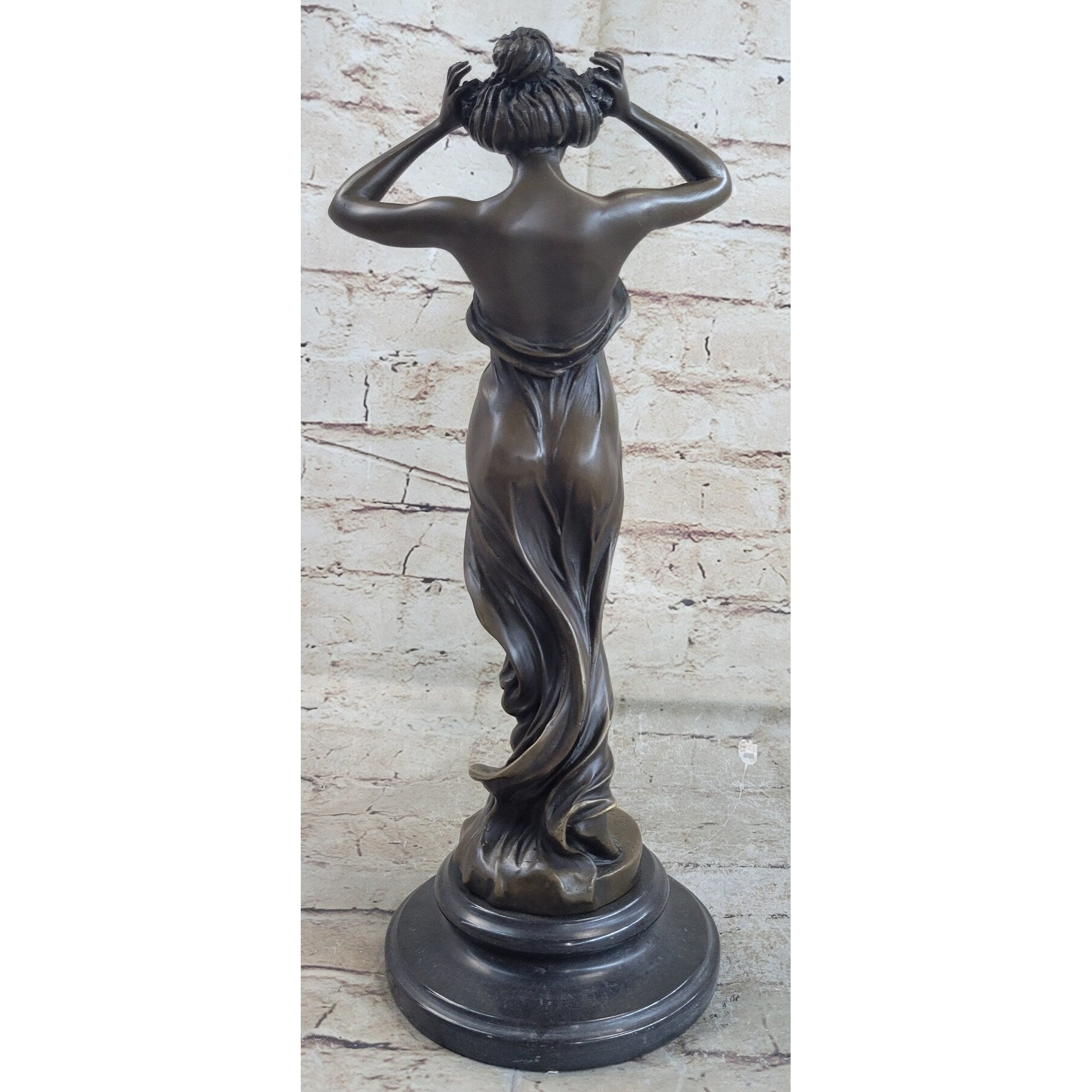 Signed Pitta Luga Art Nouveau Female Personifying Spring Bronze Sculpture Statue