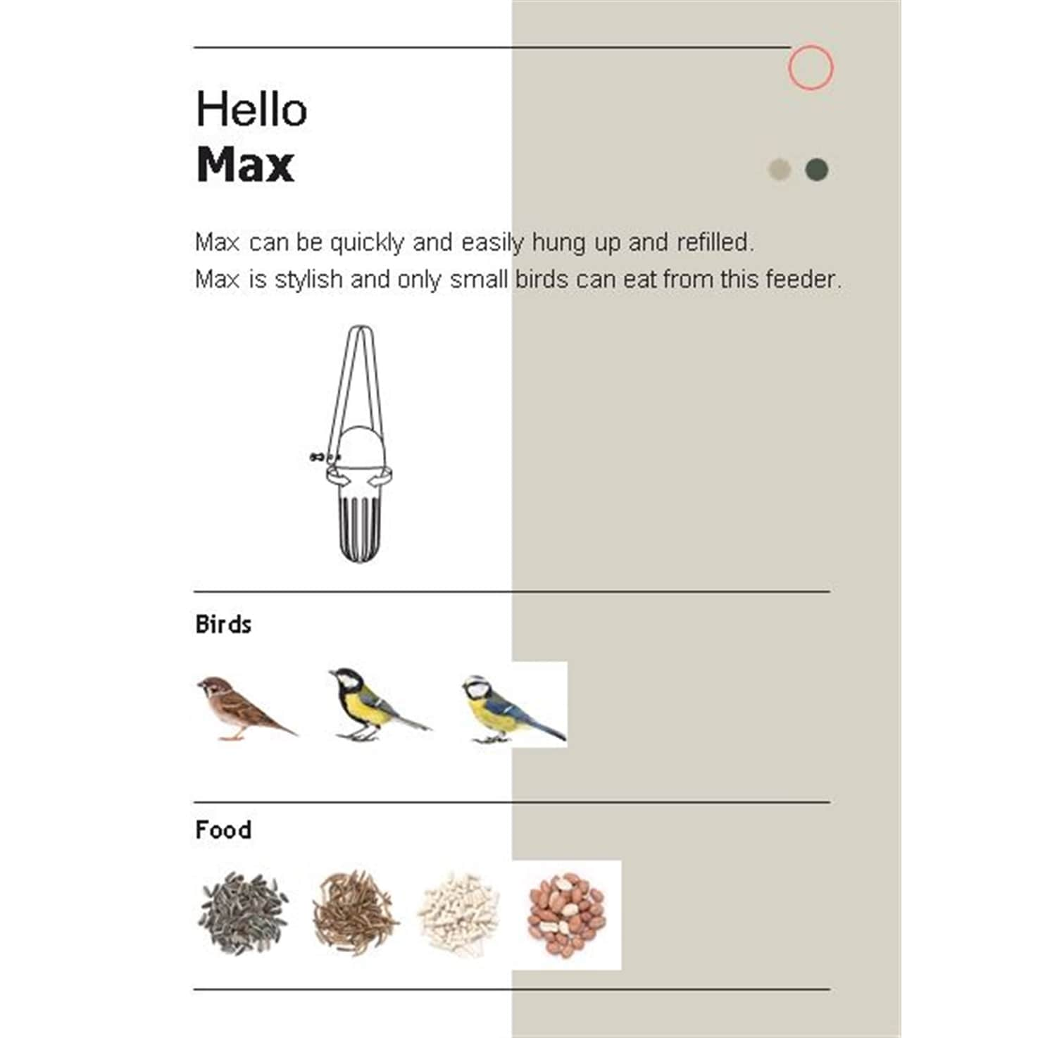 Max Bird FeedR Dusty Beige - A - A