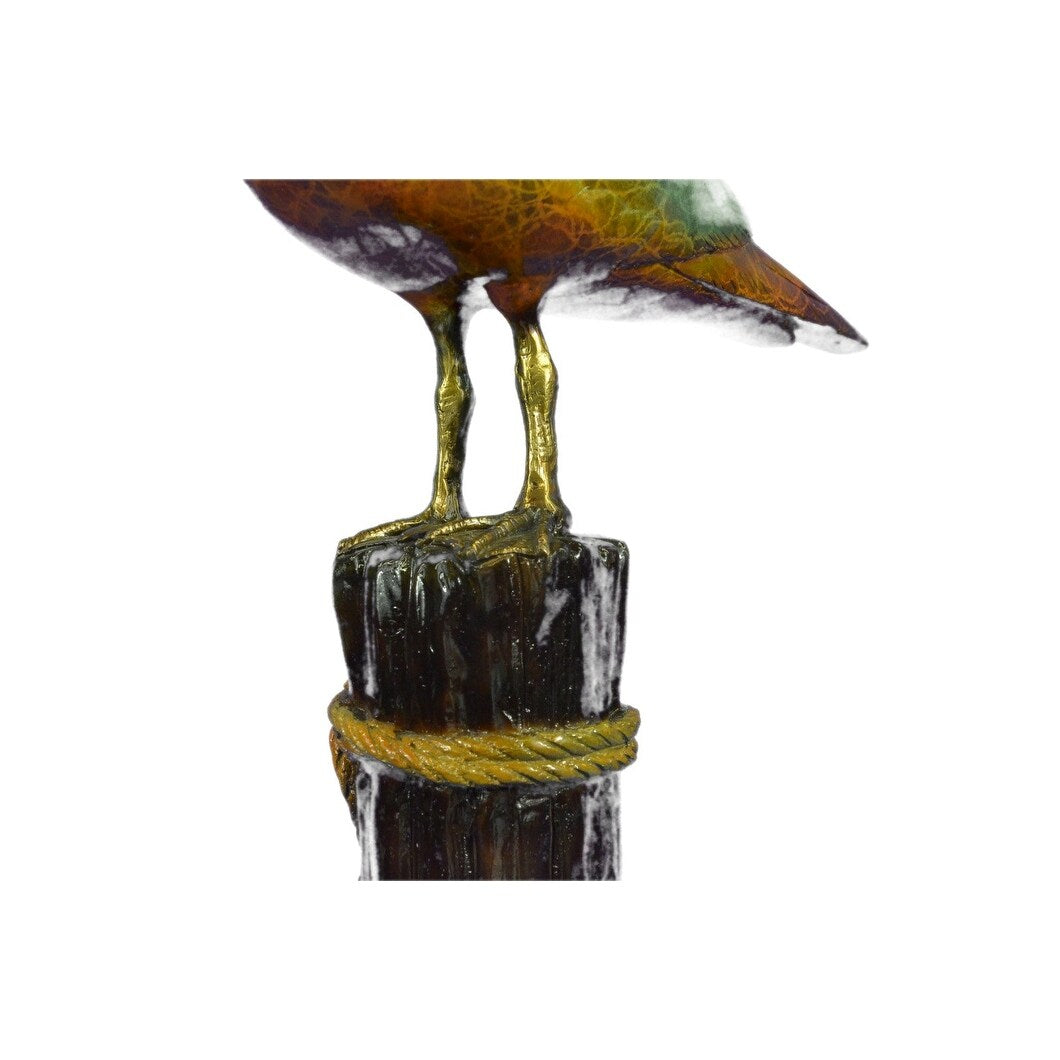 Special Patina Hot Cast Seagull Bird Bronze Sculpture Collector Edition Casting