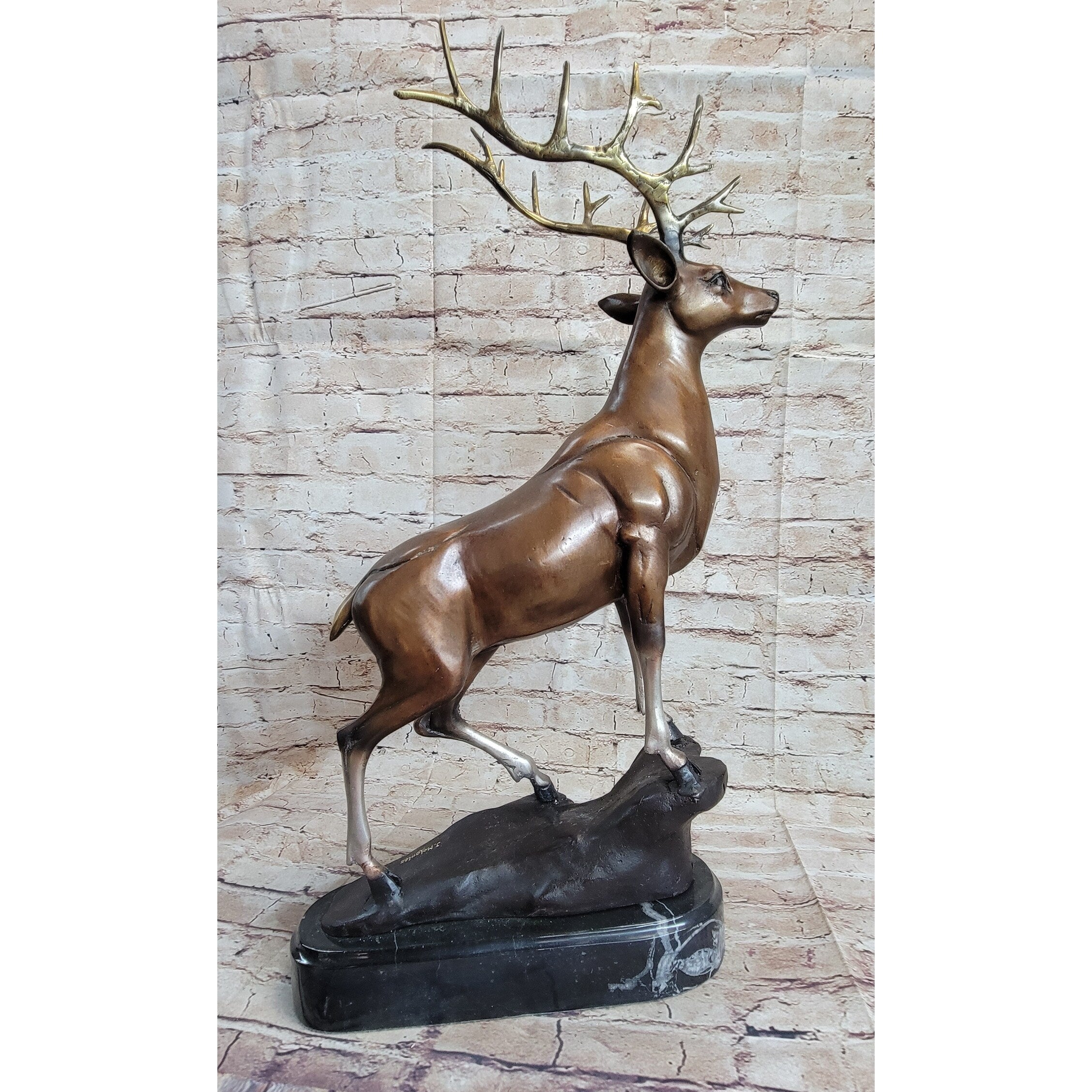 Limited Edition Hot Cast Stag Deer Buck Bronze Sculpture Statue Figurine