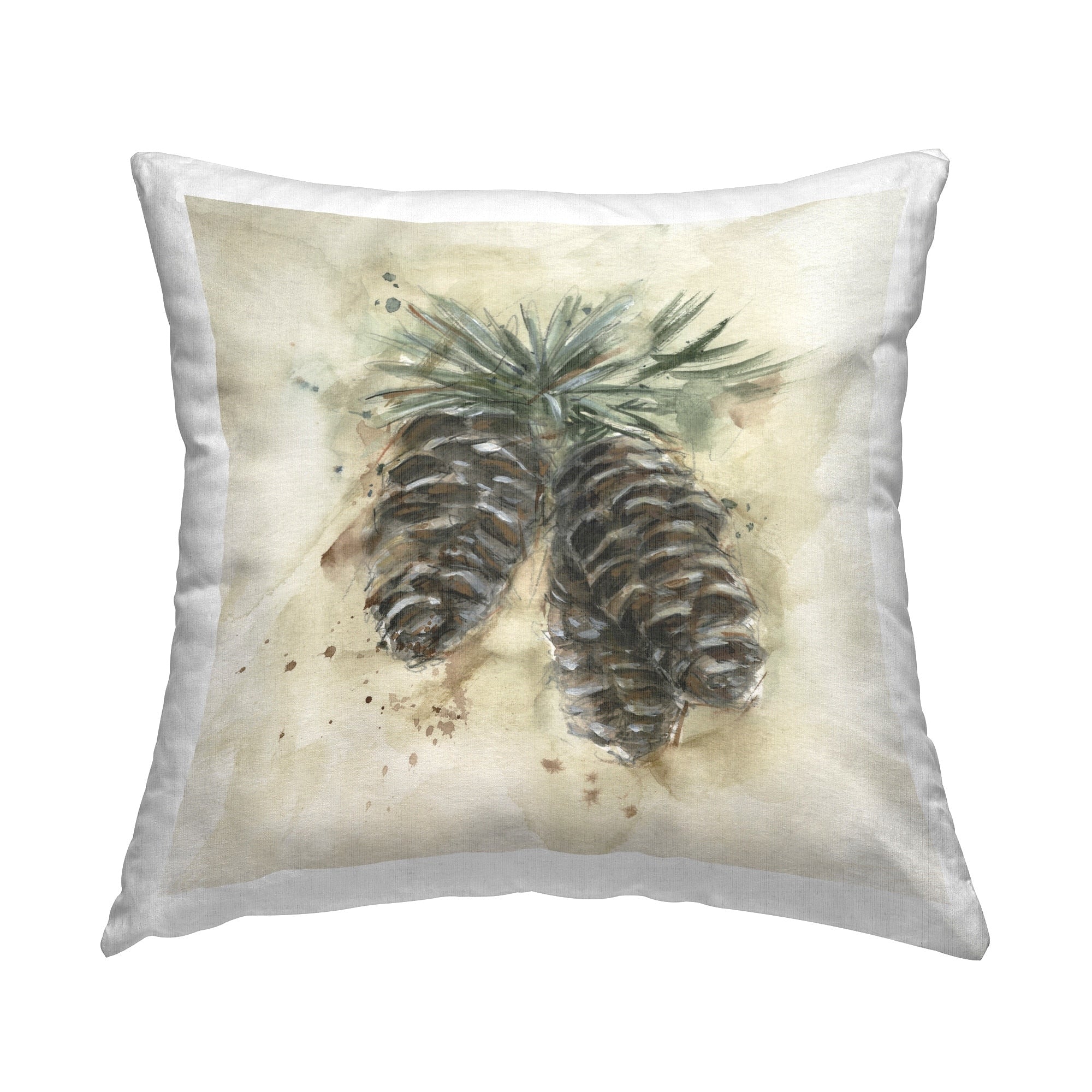 Stupell Rustic Forest Pinecone Decorative Printed Throw Pillow Design by Ethan Harper