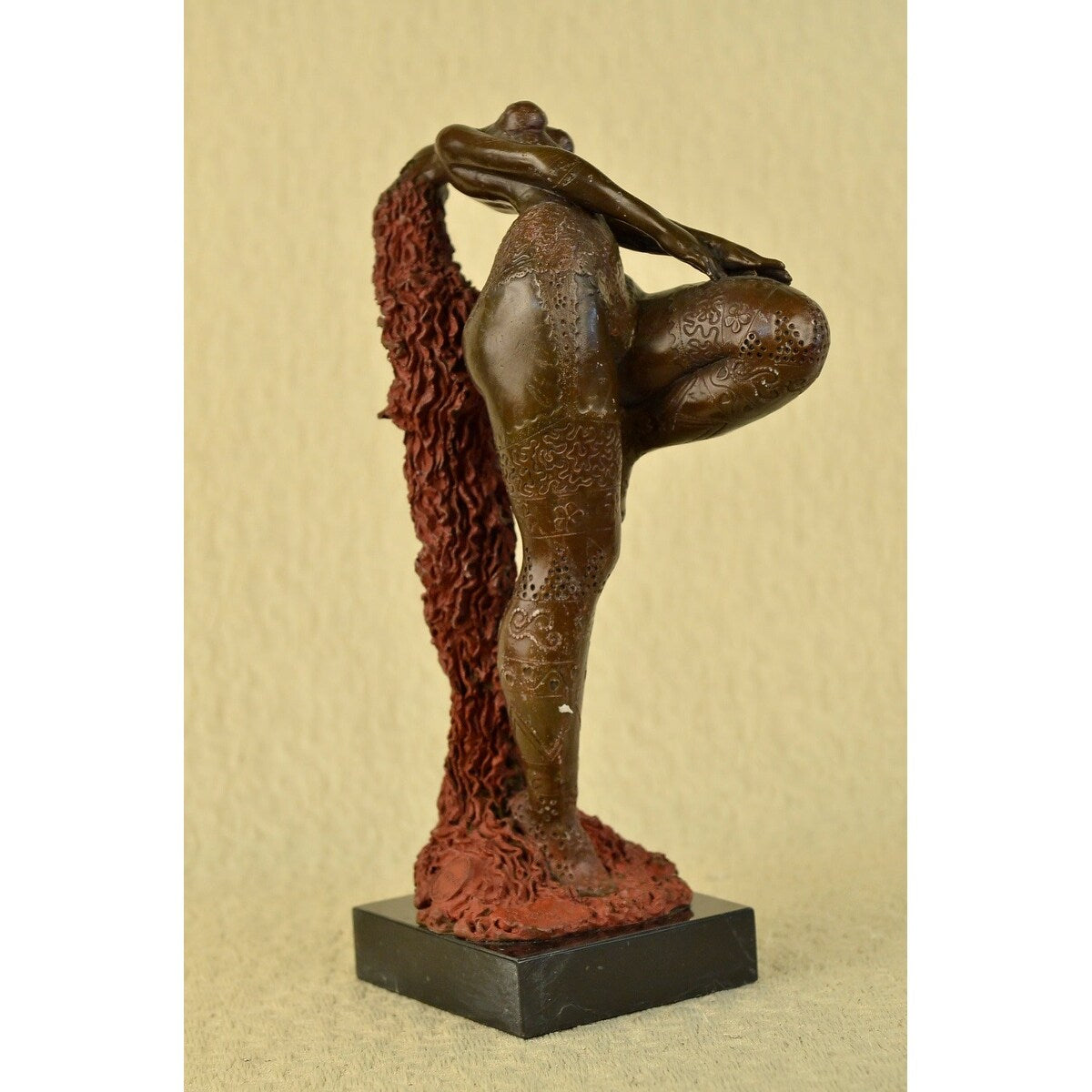 Tribute To Botero 100 Percent Solid Bronze Statue Sculpture Figure Female Figurine