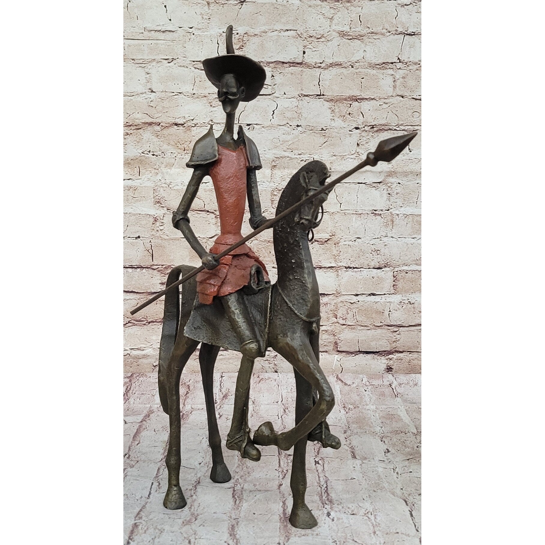 Hand Made Don Quixote Signed Artwork By Salvador Dali Abstract Modern Art Figure