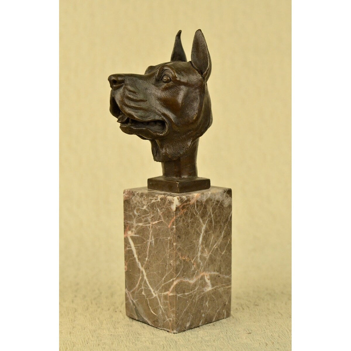 Original Yanez Great Dane Dog Lover Bronze Sculpture Art Deco Statue Figurine