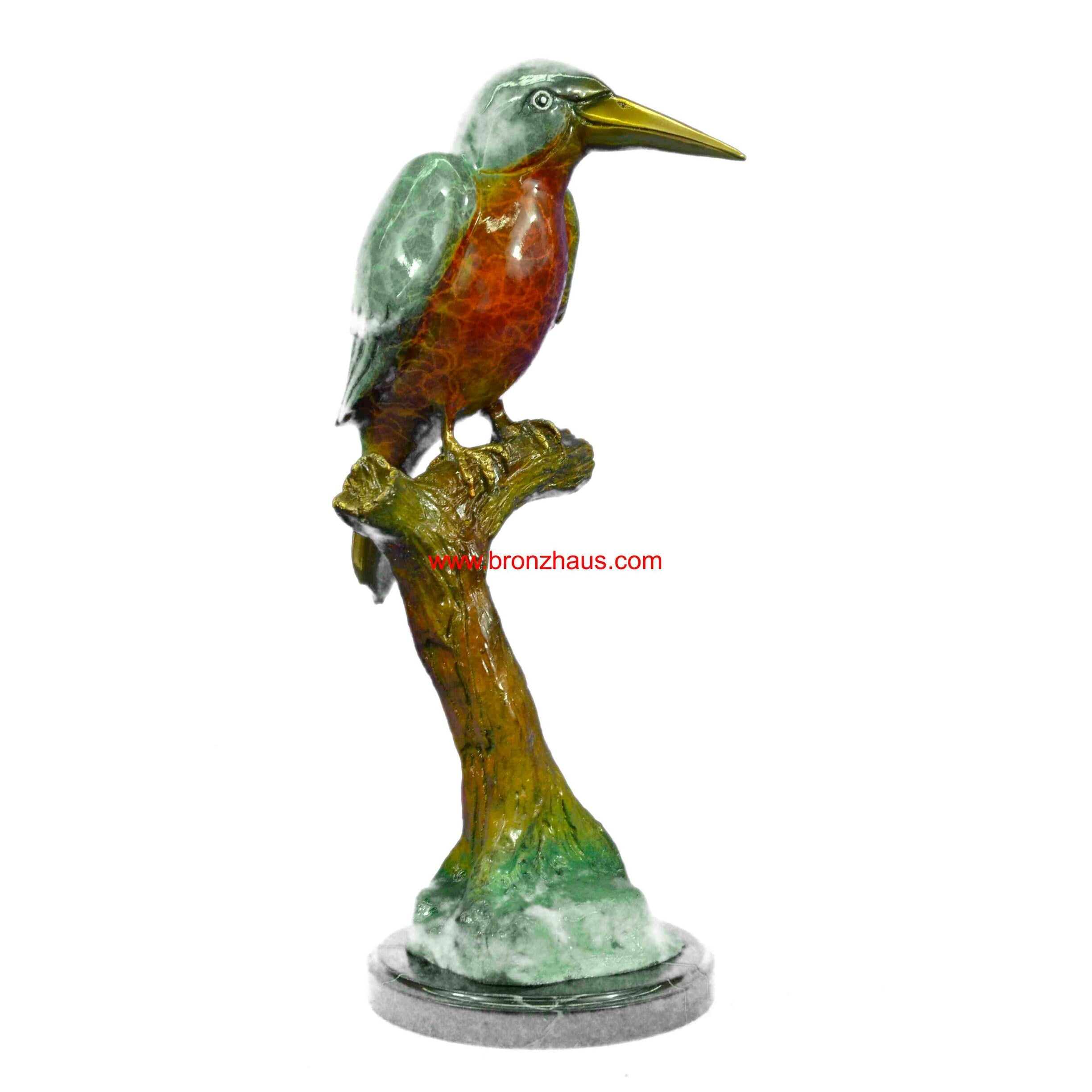 Great Vintage Hot Cast Large Ltd Edition W/ Coa Austrian Bronze Kingfisher Decor